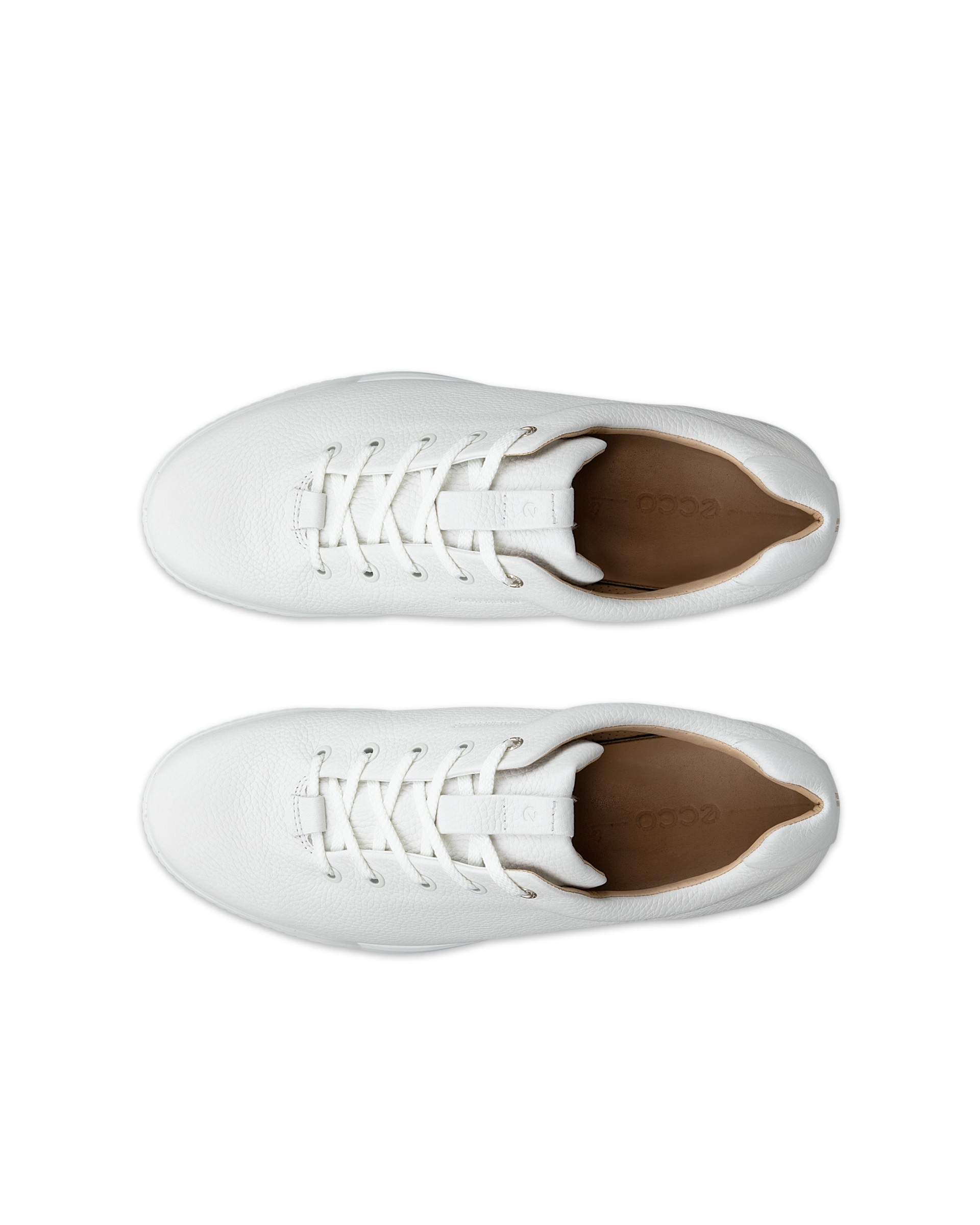 ECCO Golf Street Retro Hybrid メンズ レザーウォータープルーフゴルフシューズ - ホワイト - Top left pair