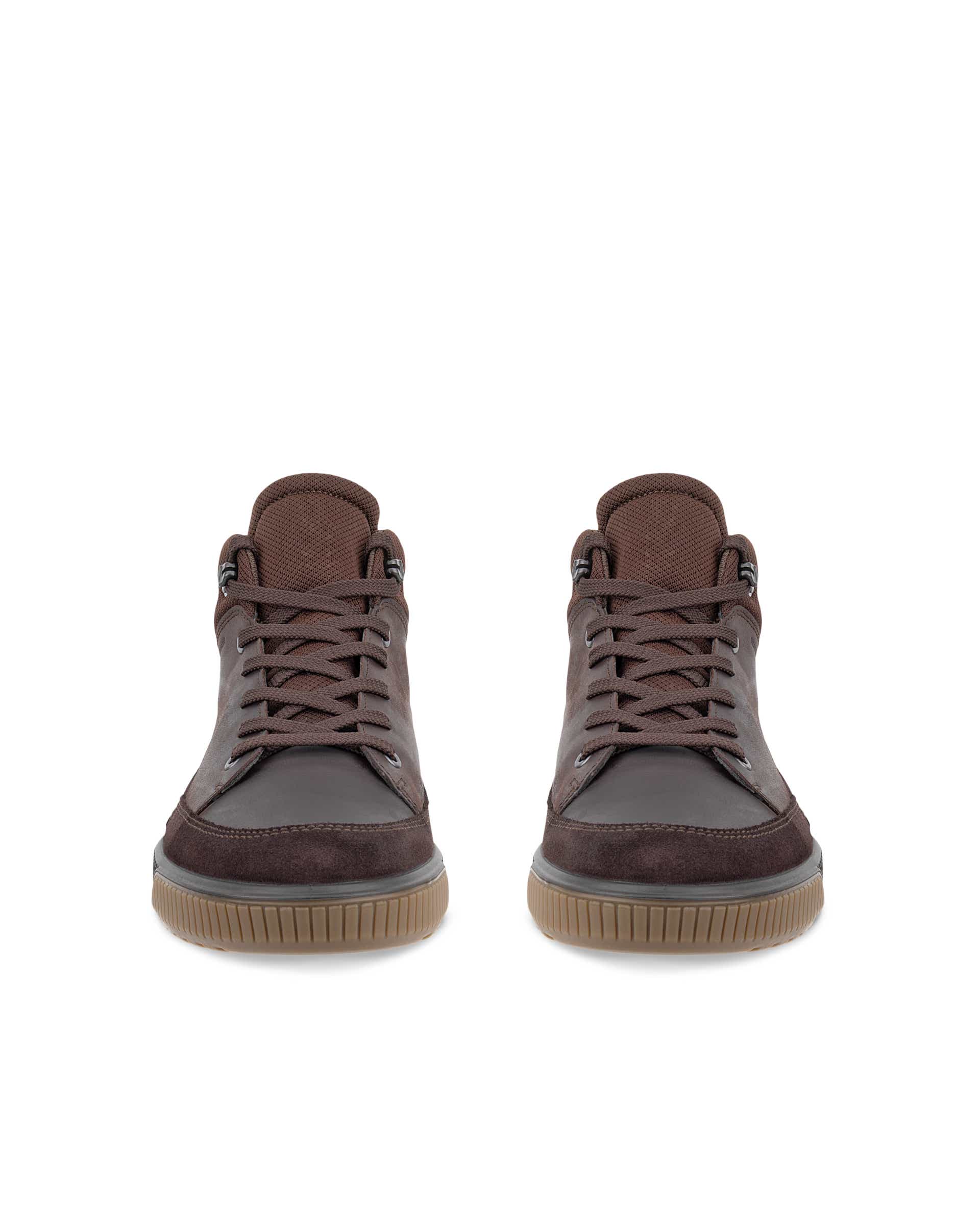 ECCO® BYPATH TRED bottines imperméable en nubuck pour homme - Marron - Front pair