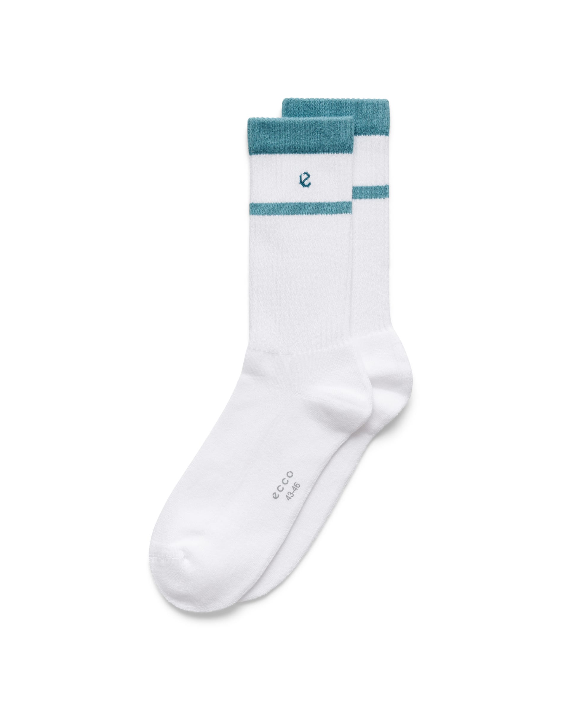 Unisex ECCO® Retro Mid-Cut Socks - White - Main