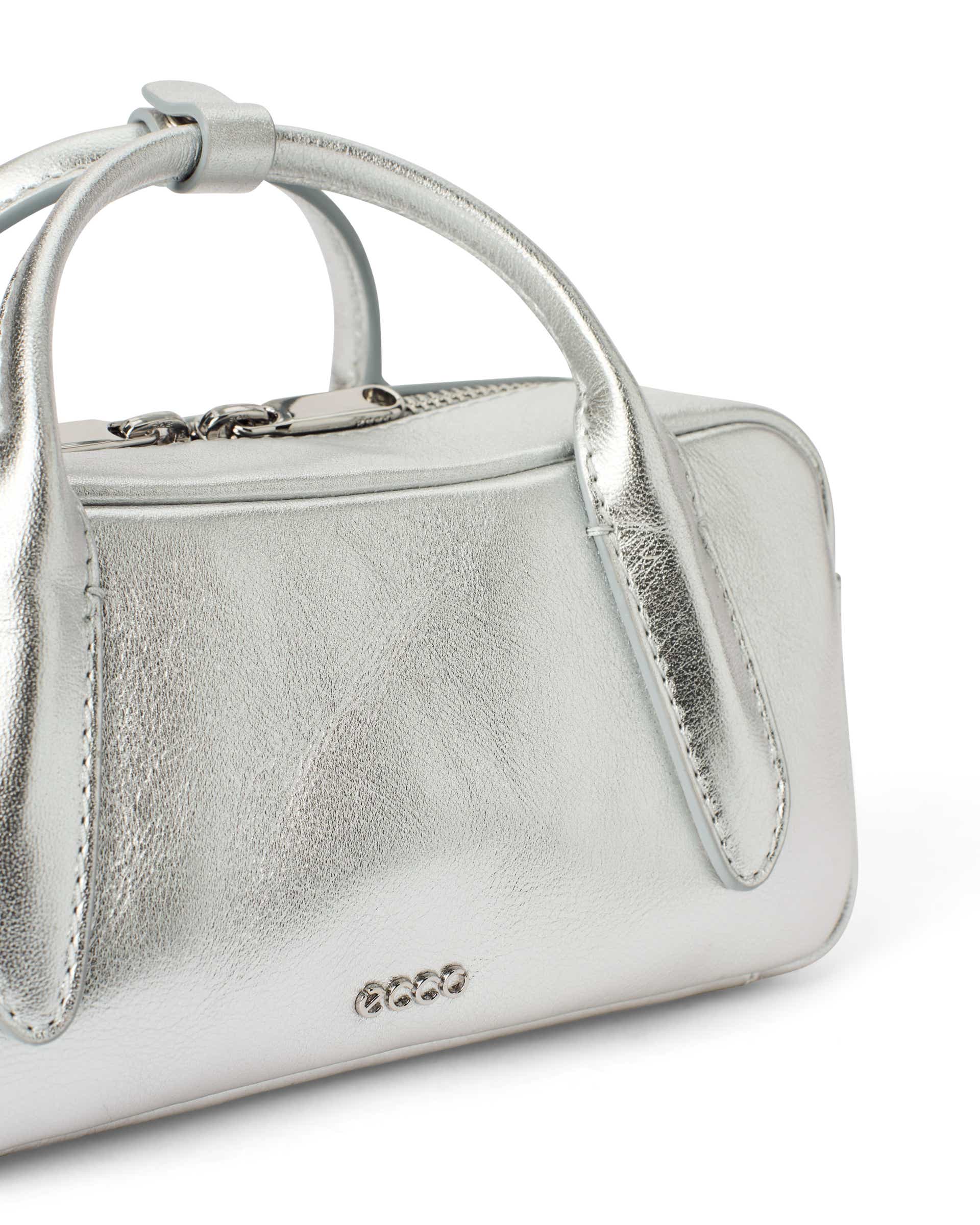 ECCO® BOWLING BAG S ženske kožna bowling torba - Srebrna - Detail-1