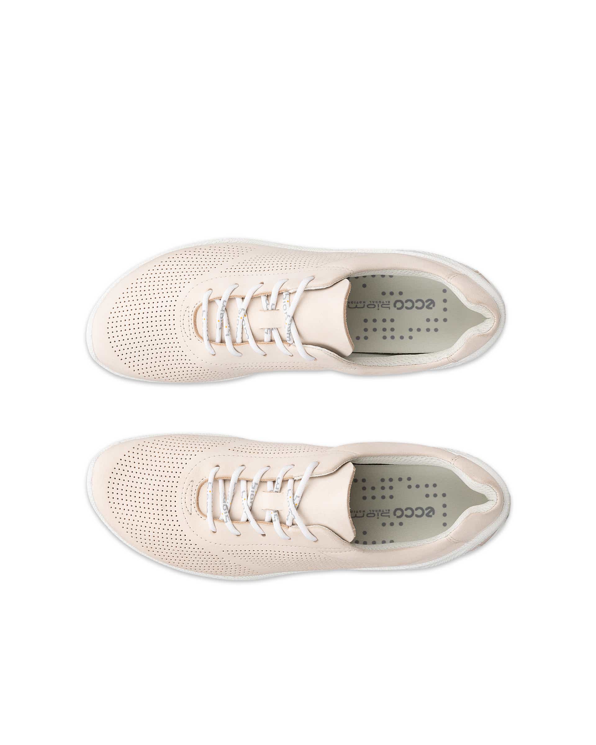 Sapatos atacadores nobuck mulher ECCO® BIOM LITE - Bege - Top left pair