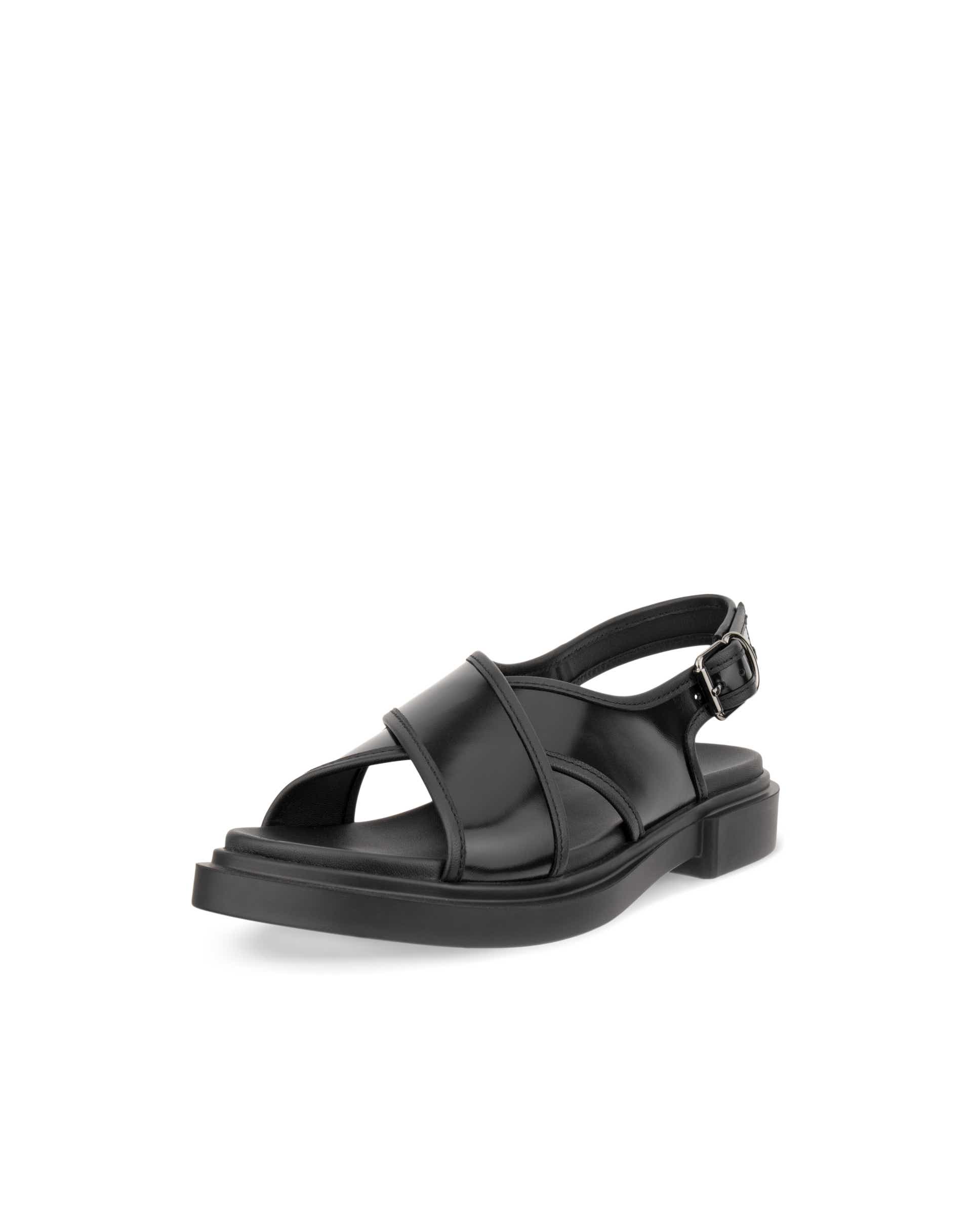 ECCO® METROPOLE SEOUL dames leren sandaal - Zwart - Main