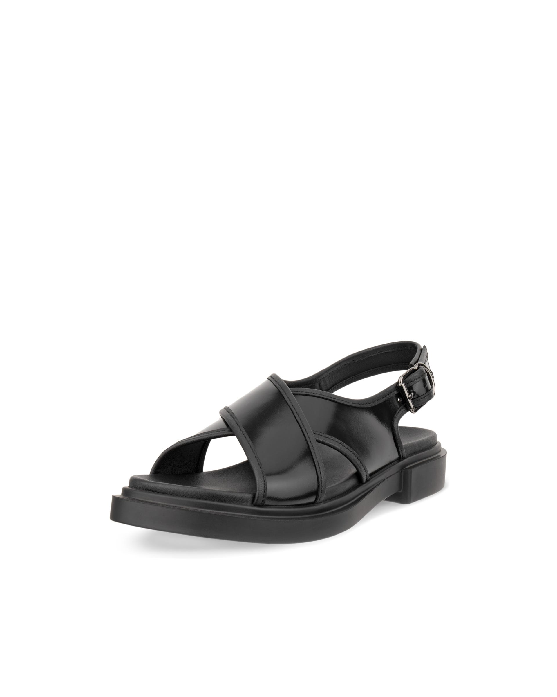 Women's ECCO® METROPOLE SEOUL Leather Sandal - Black - Main