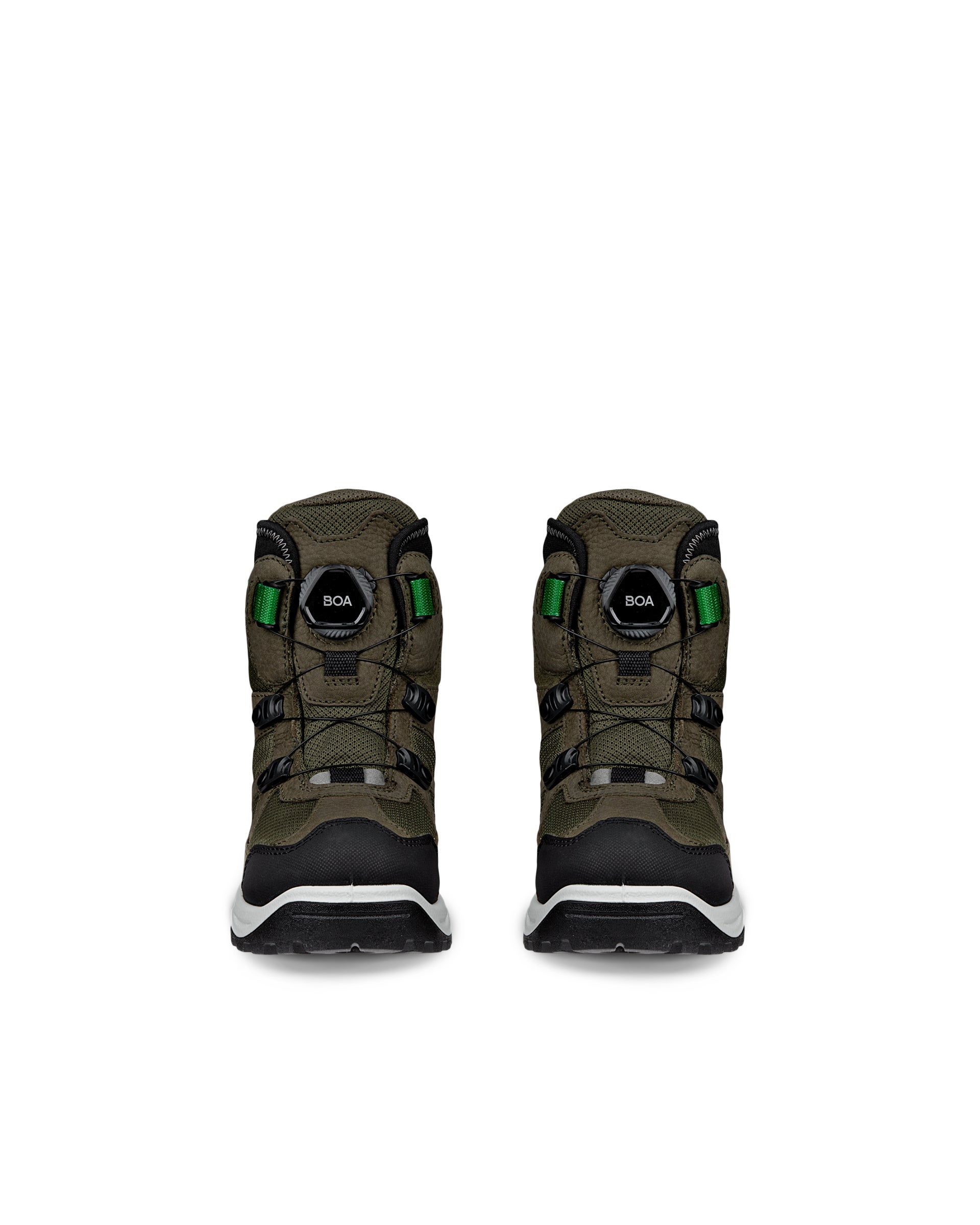 ECCO® SNOW MOUNTAIN gyerek vízálló nubuk téli csizma - Zöld - Front pair