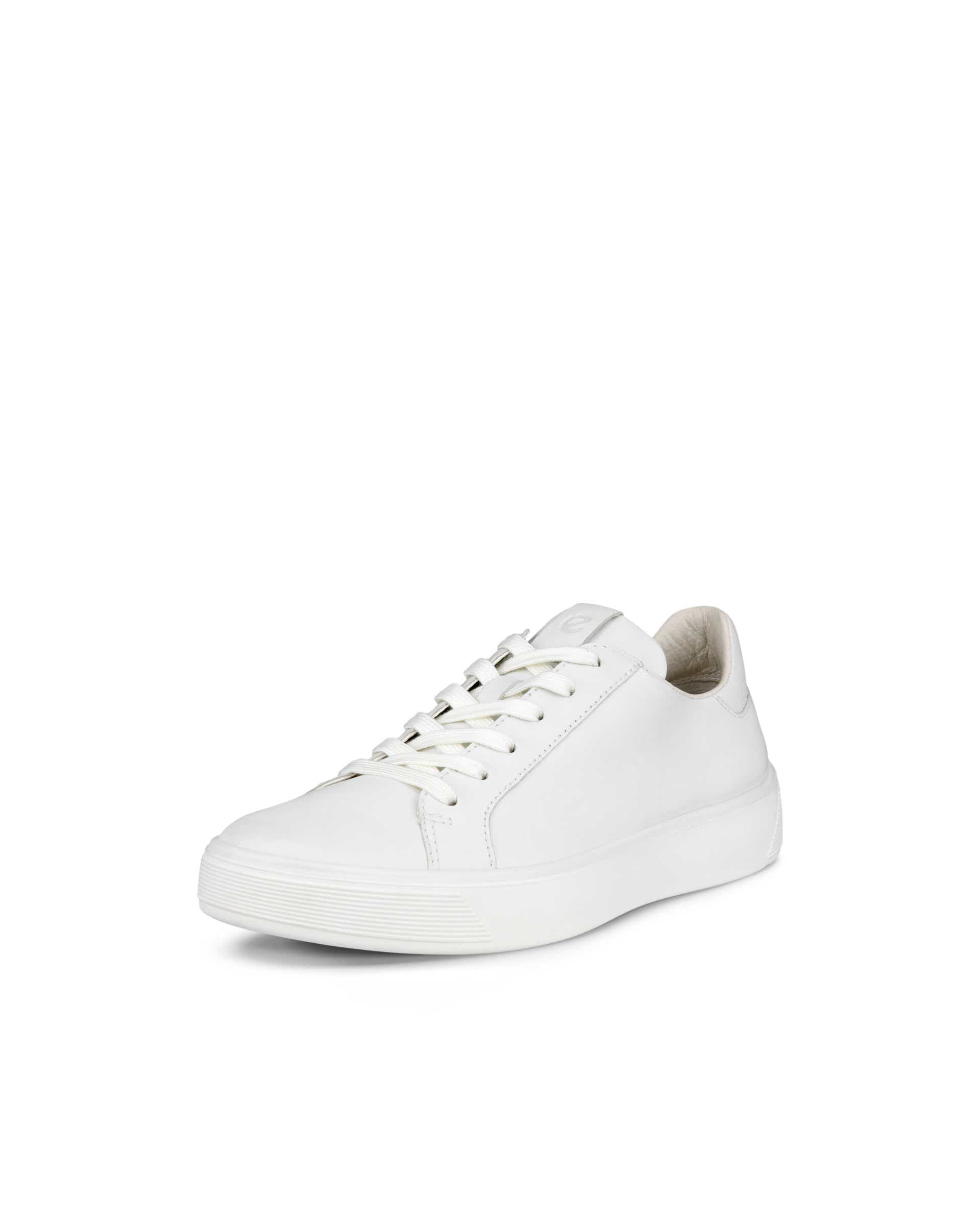 ECCO® Street Tray baskets en cuir pour femme - Blanc - Main