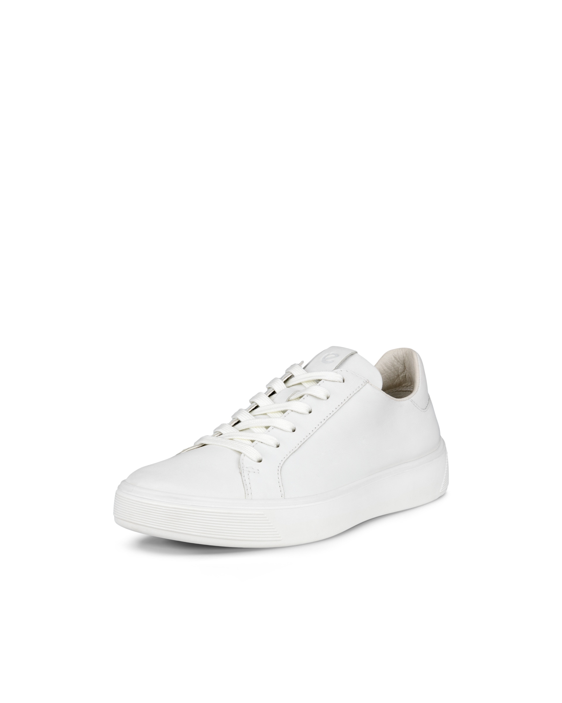 ECCO® Street Tray baskets en cuir pour femme - Blanc - Main