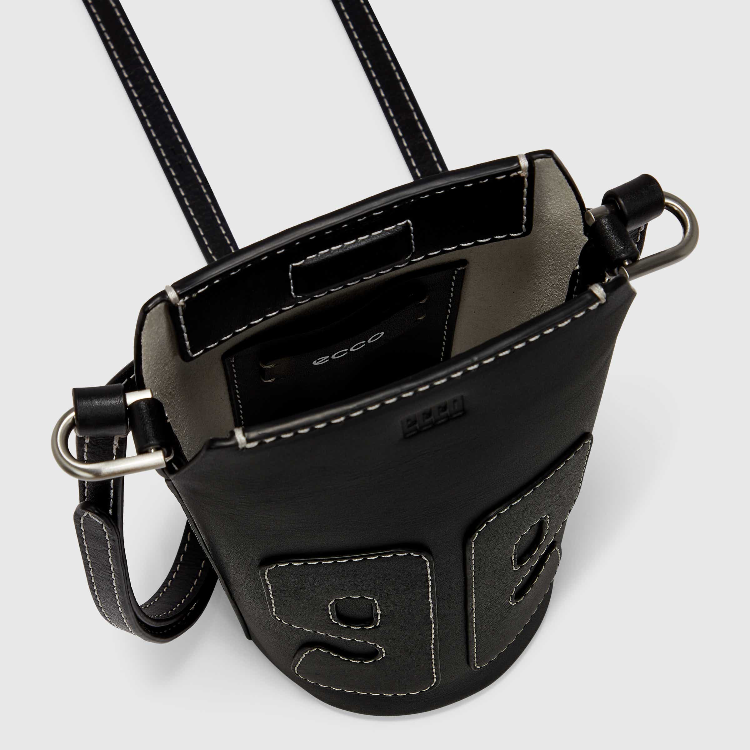 ECCO® E Leather Crossbody Bag - Black - Inside