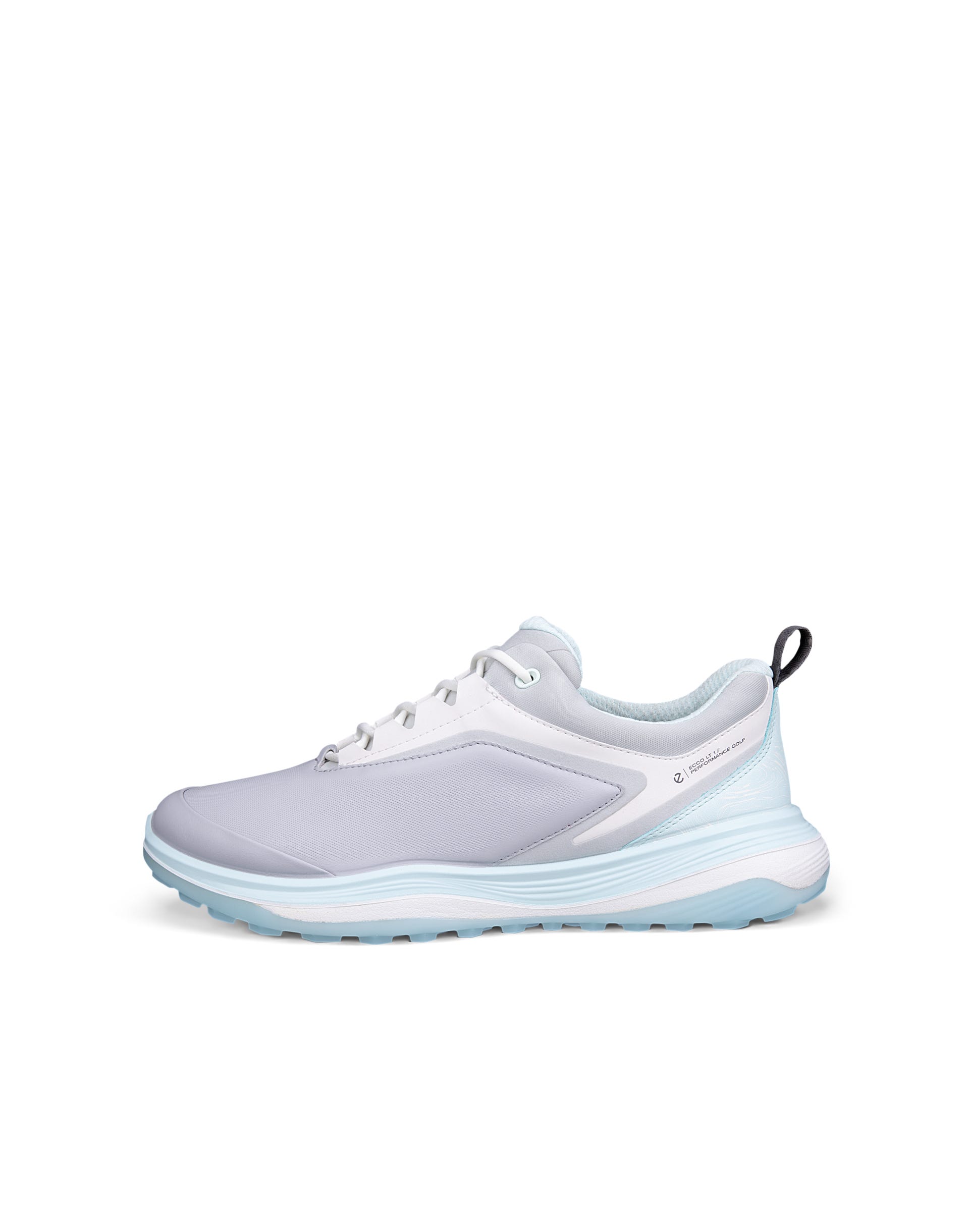 Women's ECCO® Golf LT1 Leather Waterproof Golf Shoe - Gray - Outside