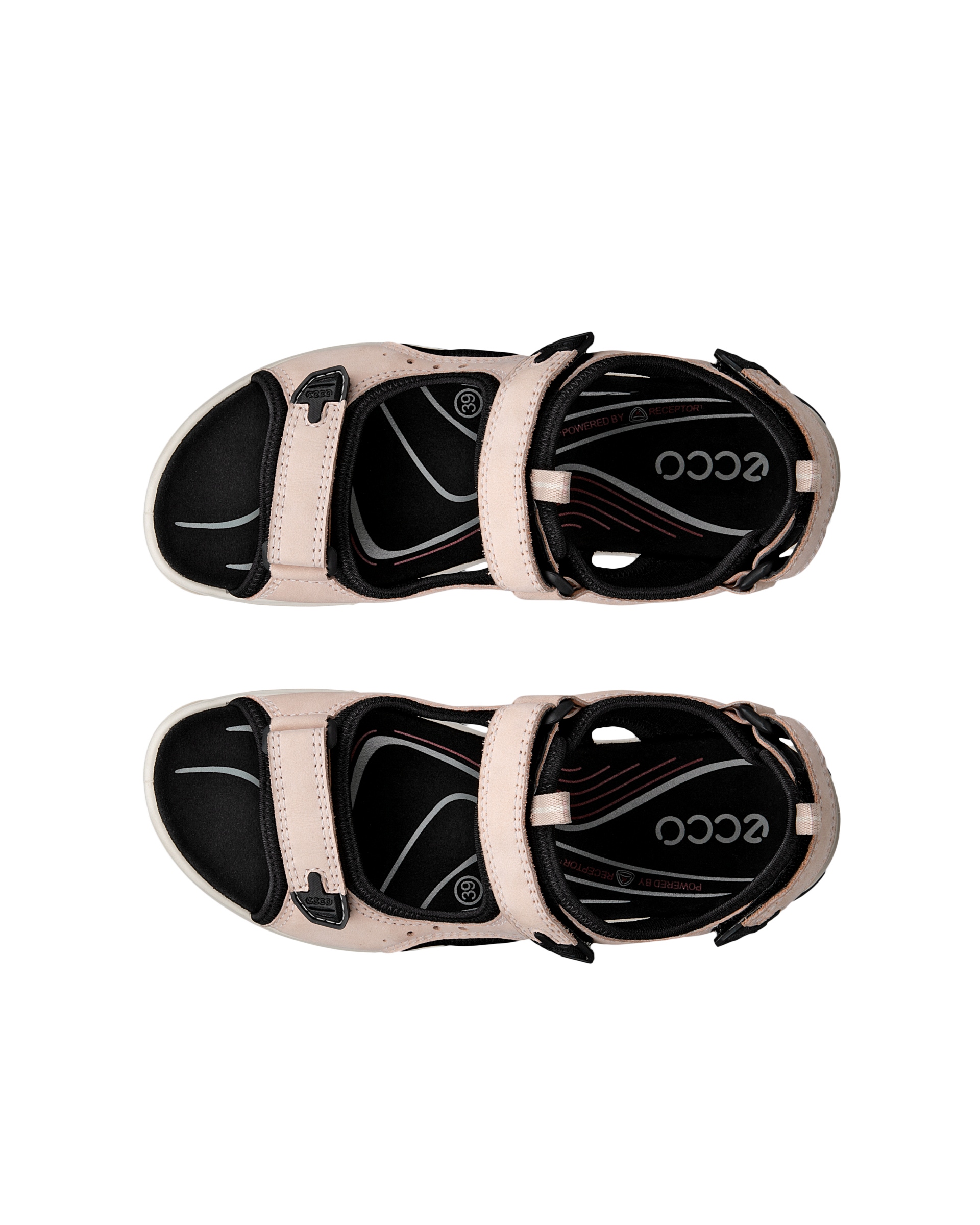 Dámské nubukové outdoorové sandály ECCO® Offroad - Růžová - Top left pair