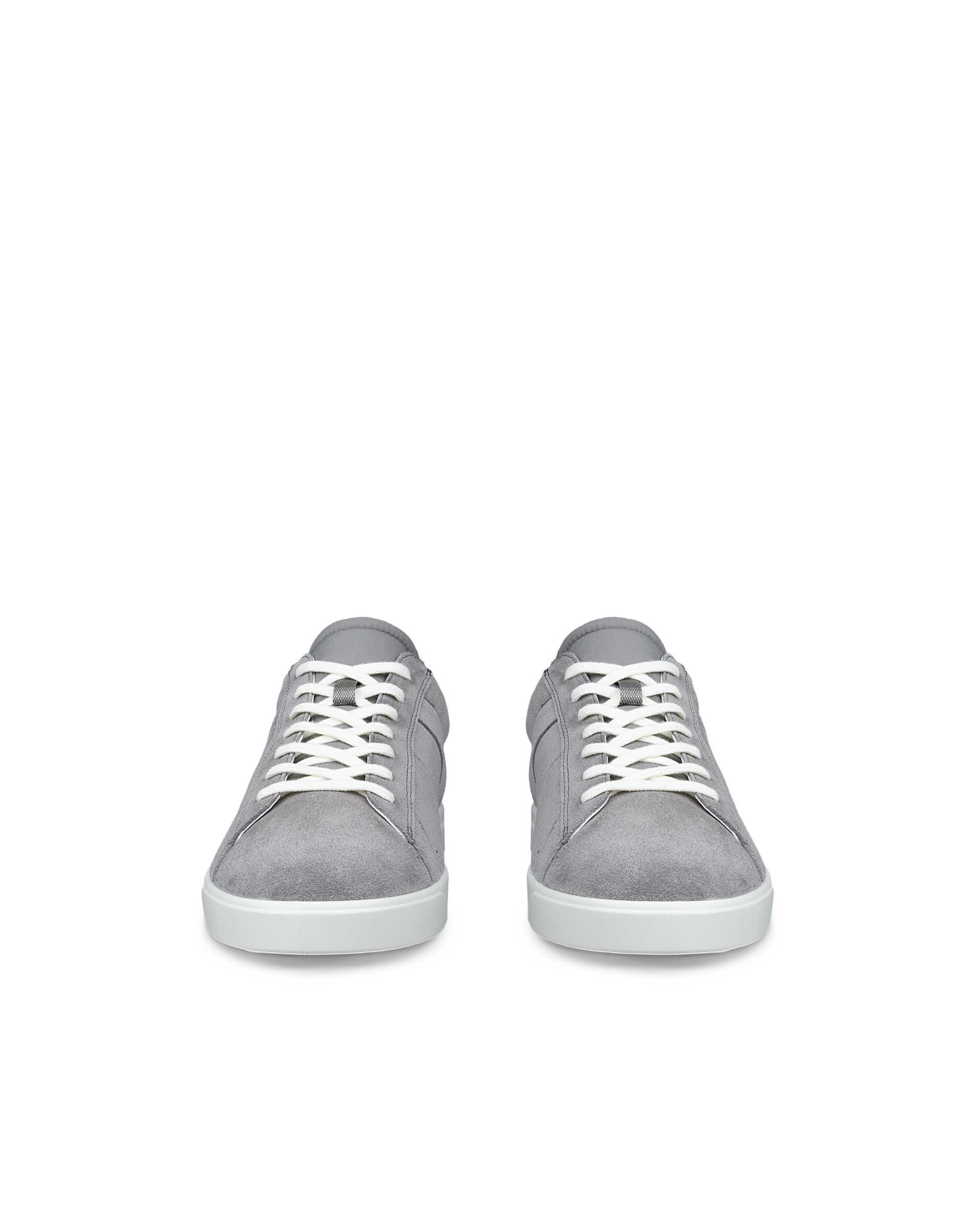 ECCO® STREET LITE heren suède sneaker - Grijs - Front pair