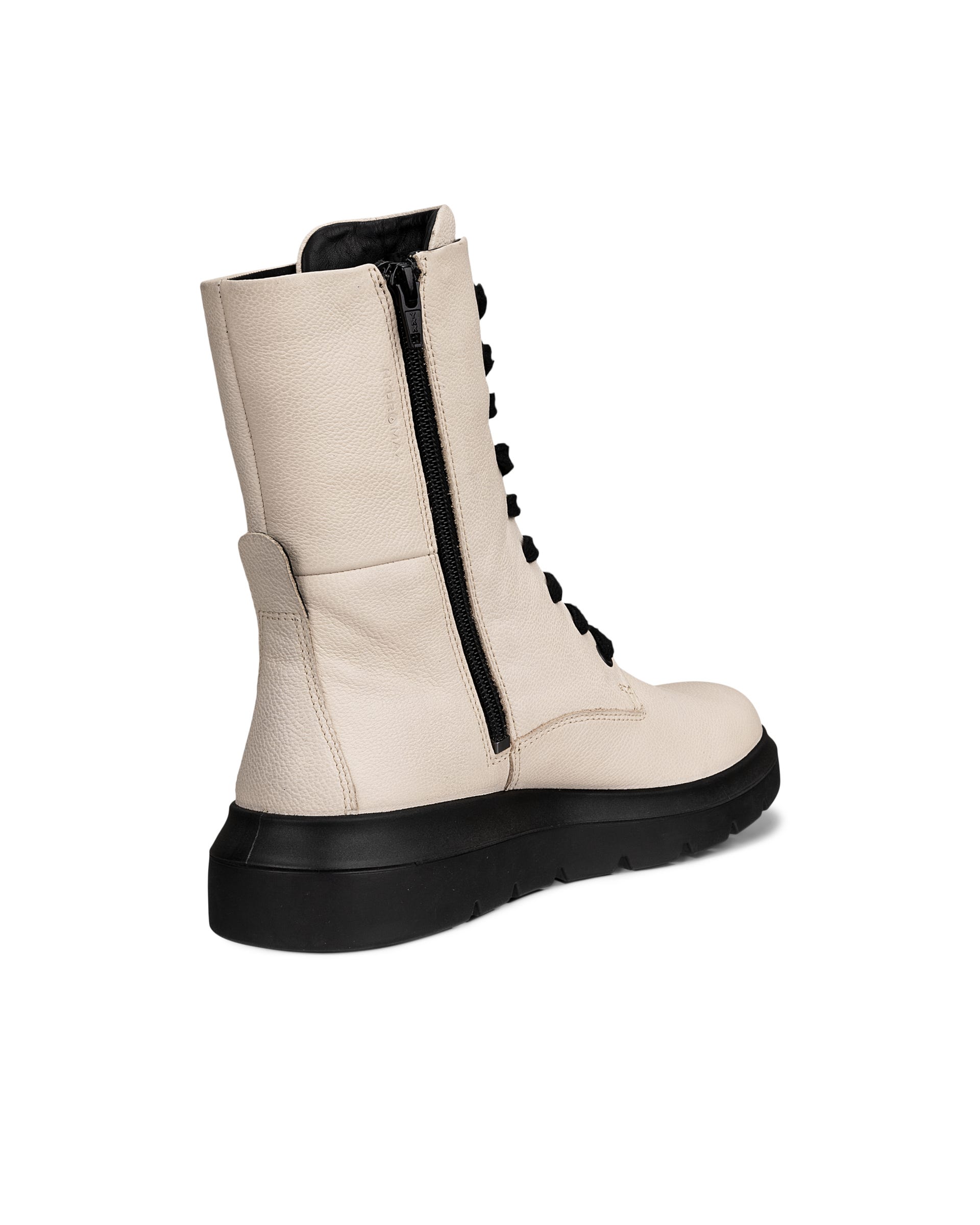 ECCO Nouvelle ウィメンズ レザーレースアップブーツ - ベージュ - Back