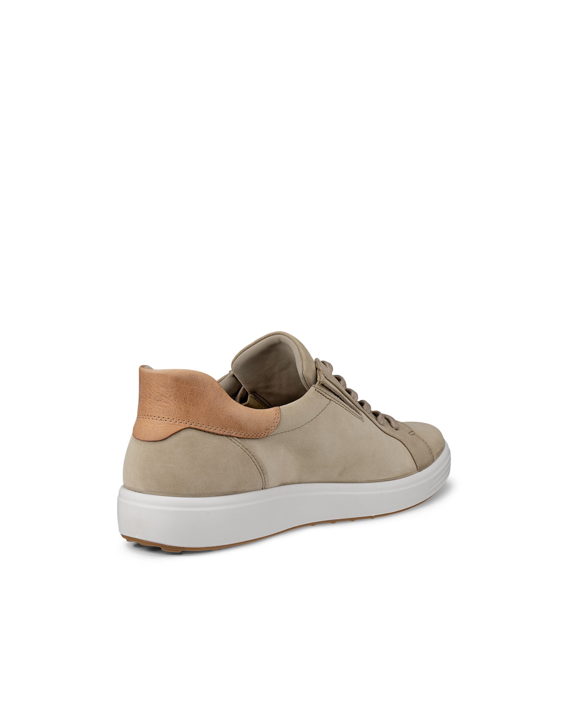 ECCO® SOFT 7 sko i nubuck med snørebånd til herrer - Brun - Back