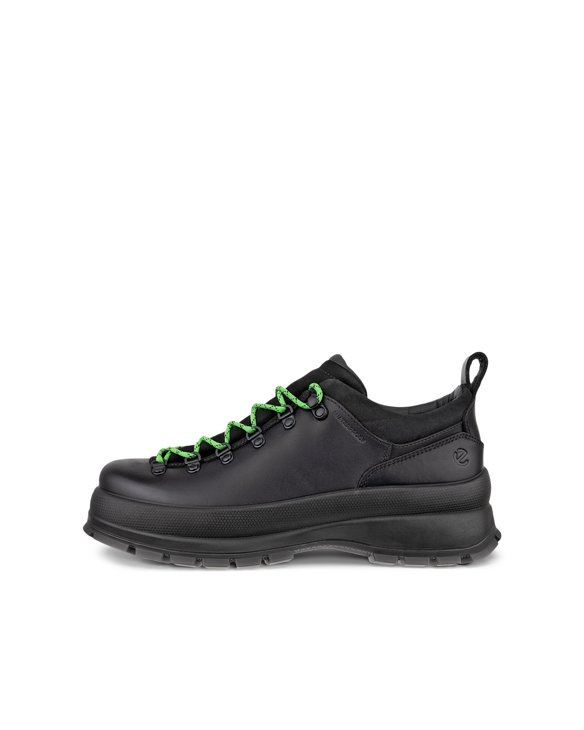 Men's ECCOยฎ Track 30 Leather Waterproof Shoe - Black - Outside