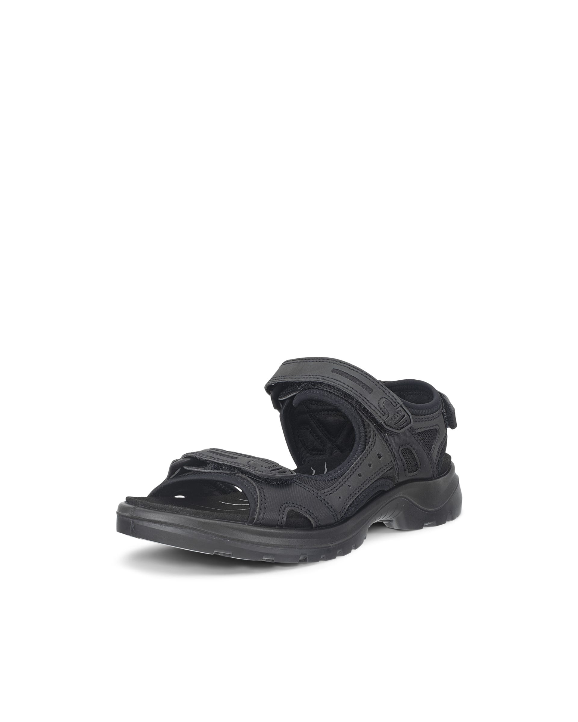 Women's ECCO® Offroad Textile Two Strap Sandal - Black - Main