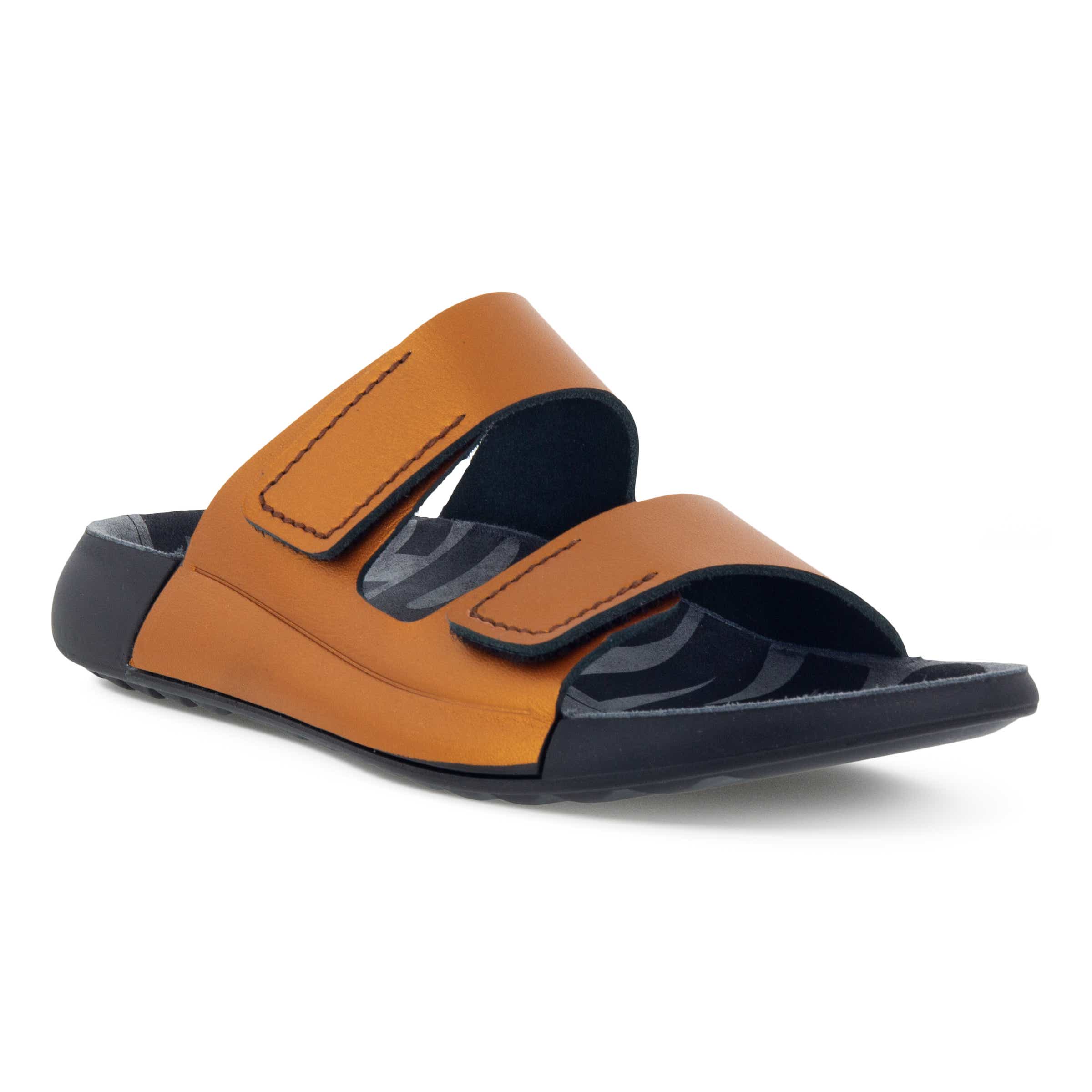 ECCO Cozmo Sandal ウィメンズ レザー2ストラップサンダル - イエロー - Main