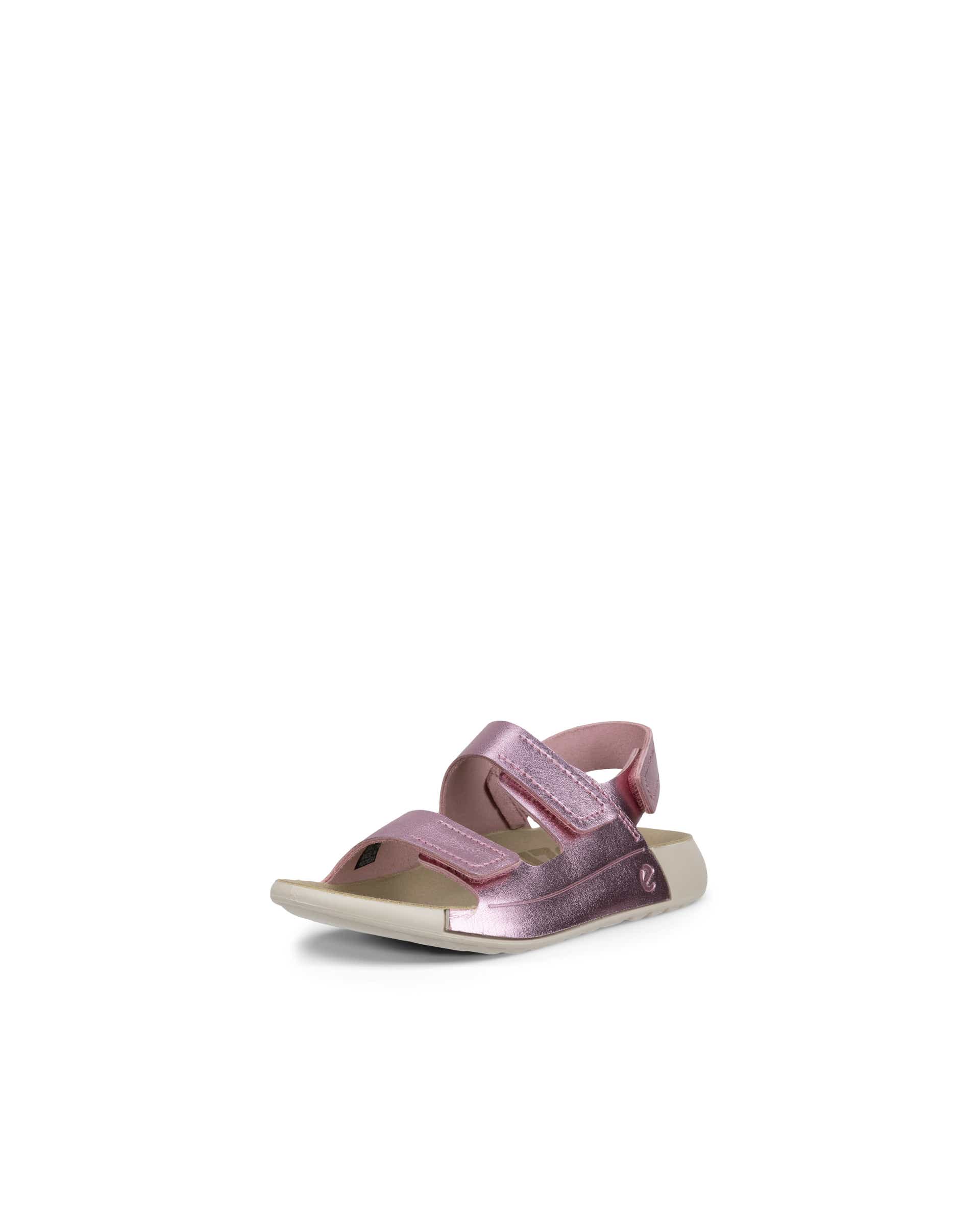 Dětské kožené páskové sandály ECCO® Cozmo - Růžová - Main