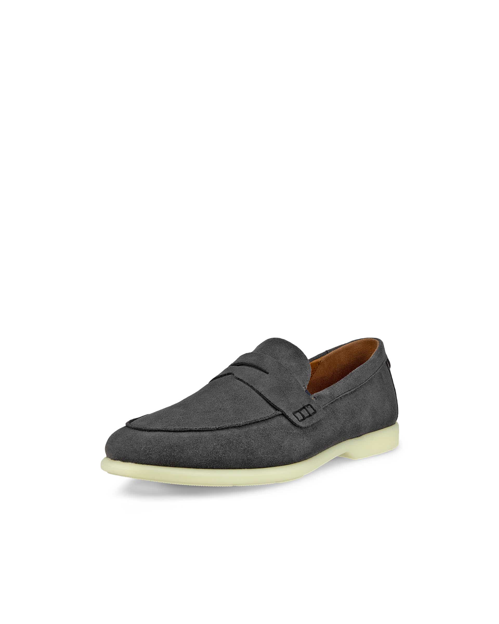 Men's ECCO® Citytray Lite Suede Loafer - Grey - Main