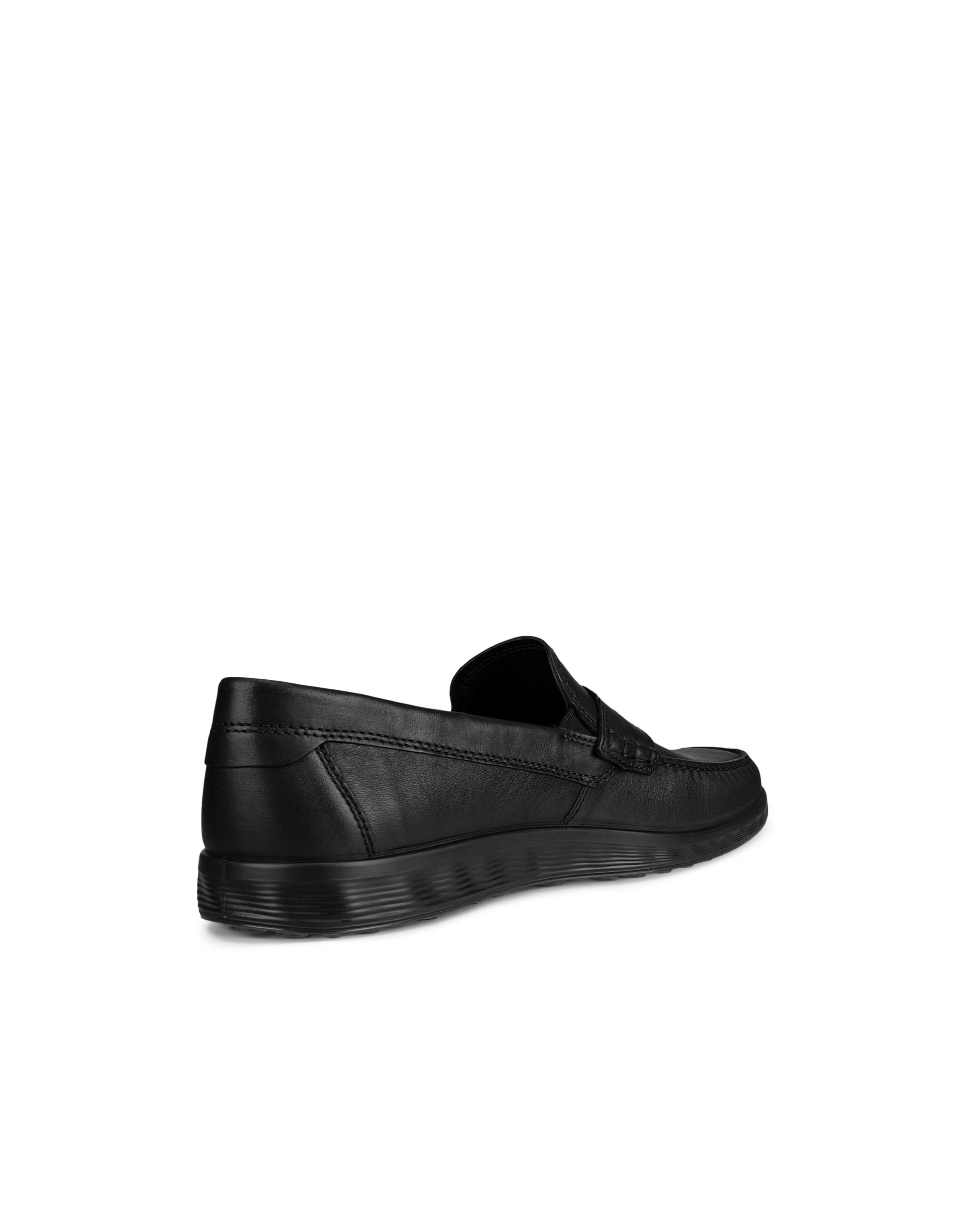 Men's ECCO® S Lite Moc Leather Moccasin - Black - Back