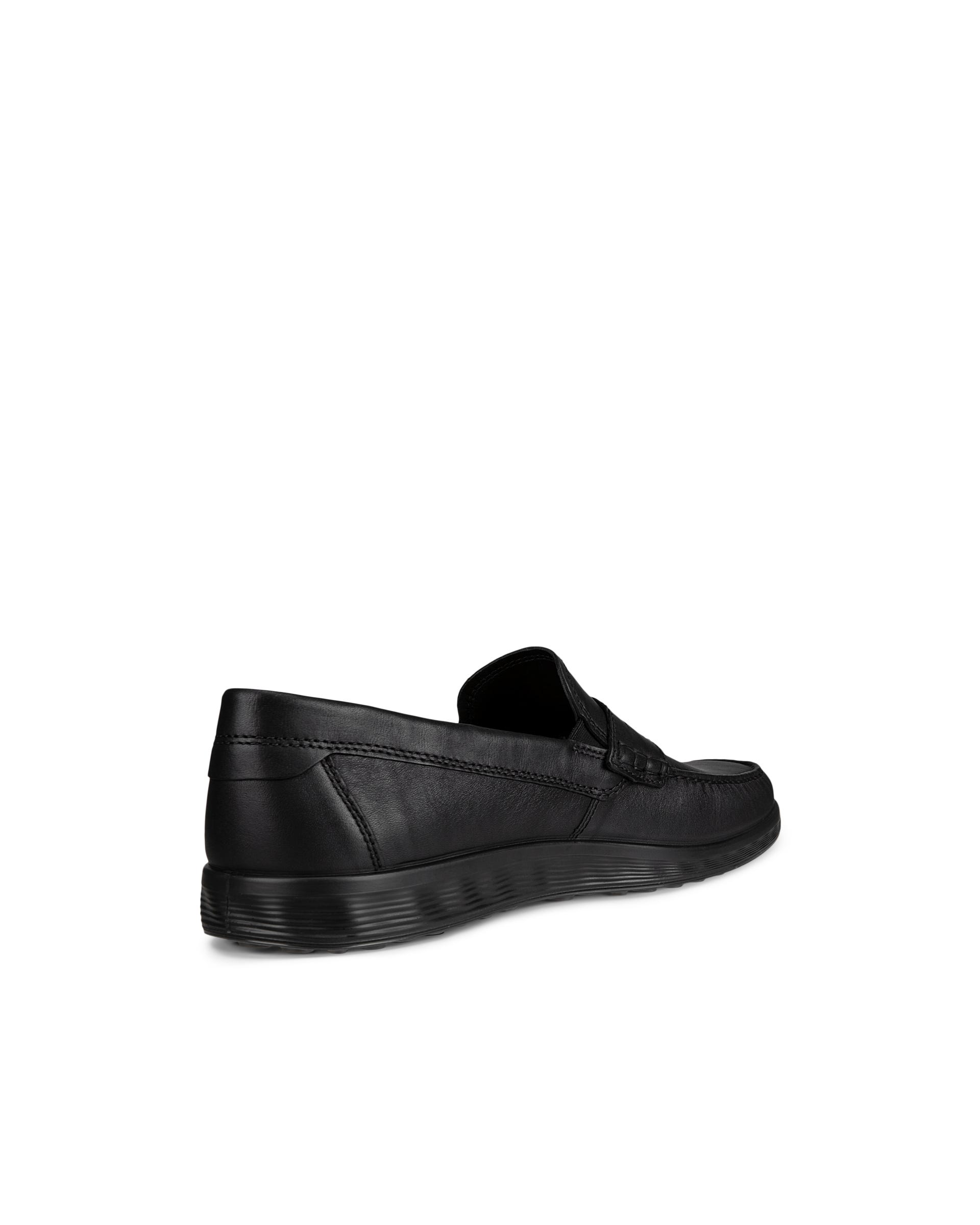 Men's ECCO® S Lite Moc Leather Moccasin - Black - Back