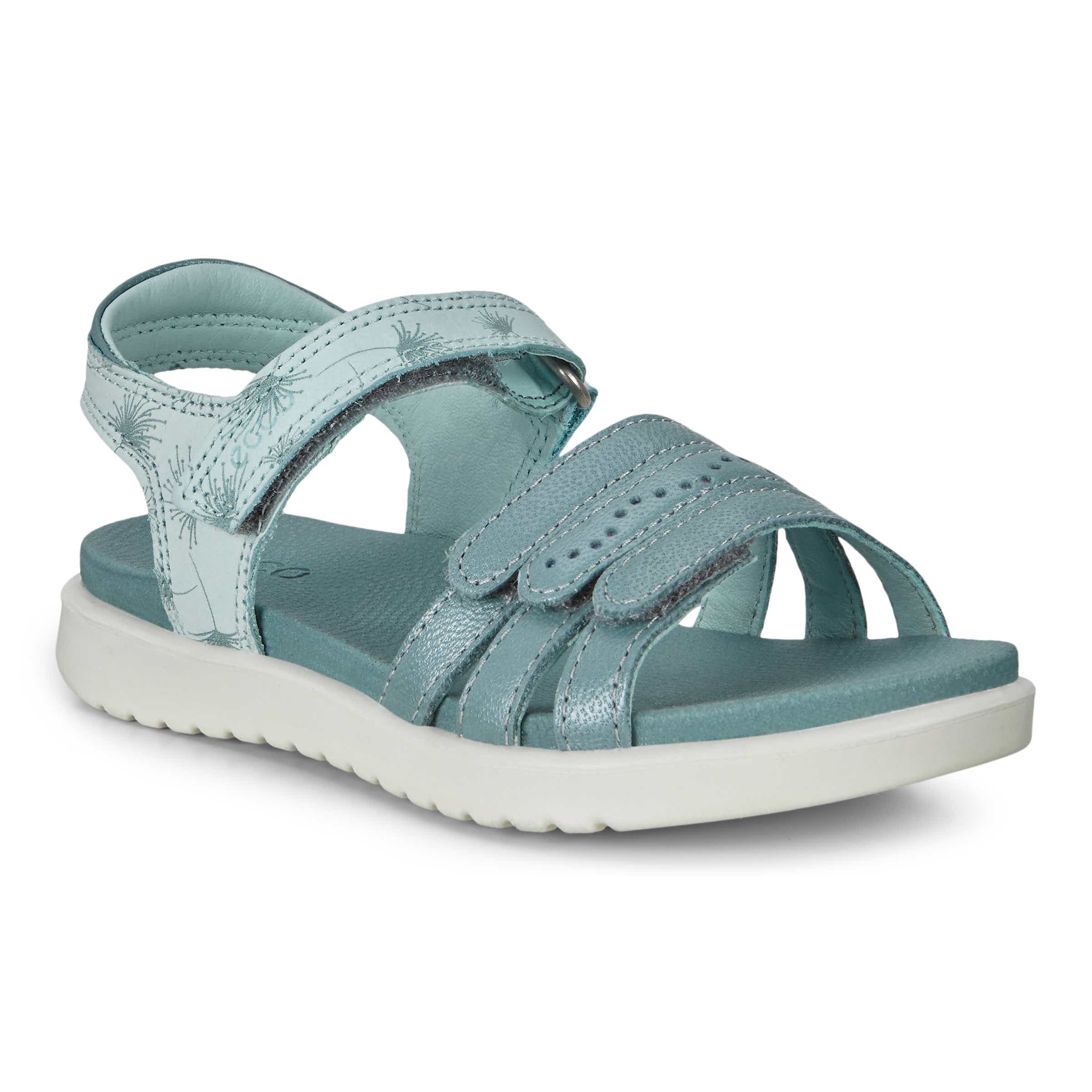 ECCO FLORA Flat Sandal - Green - Main