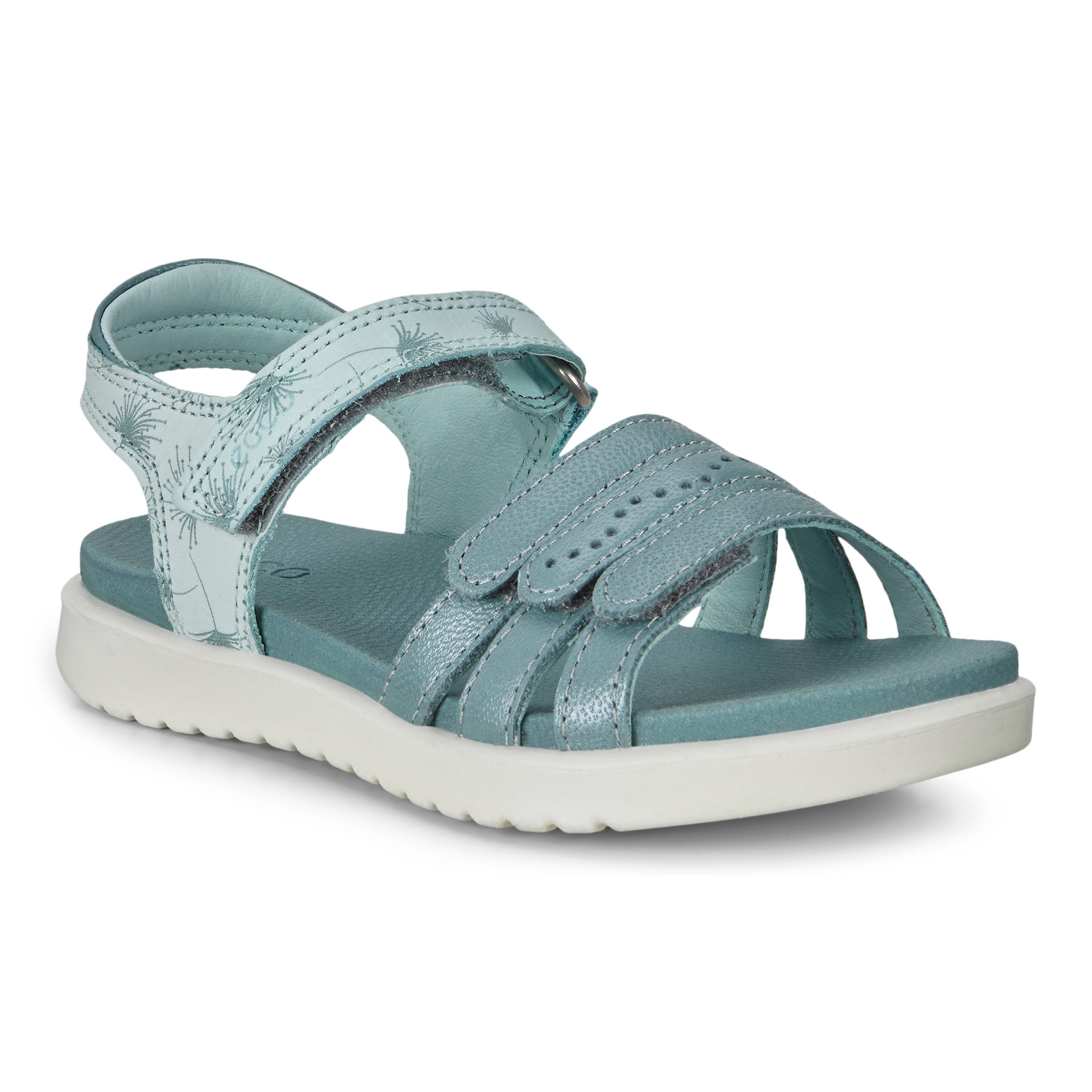 ECCO FLORA Flat Sandal - Green - Main