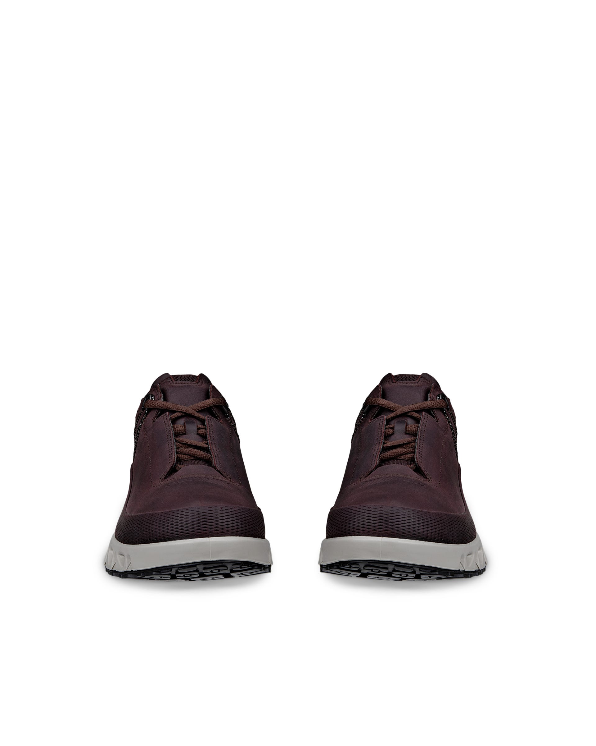 ECCO Multi Vent Low メンズ レザーGore-Texアウトドアスニーカー - ブラウン - Front pair