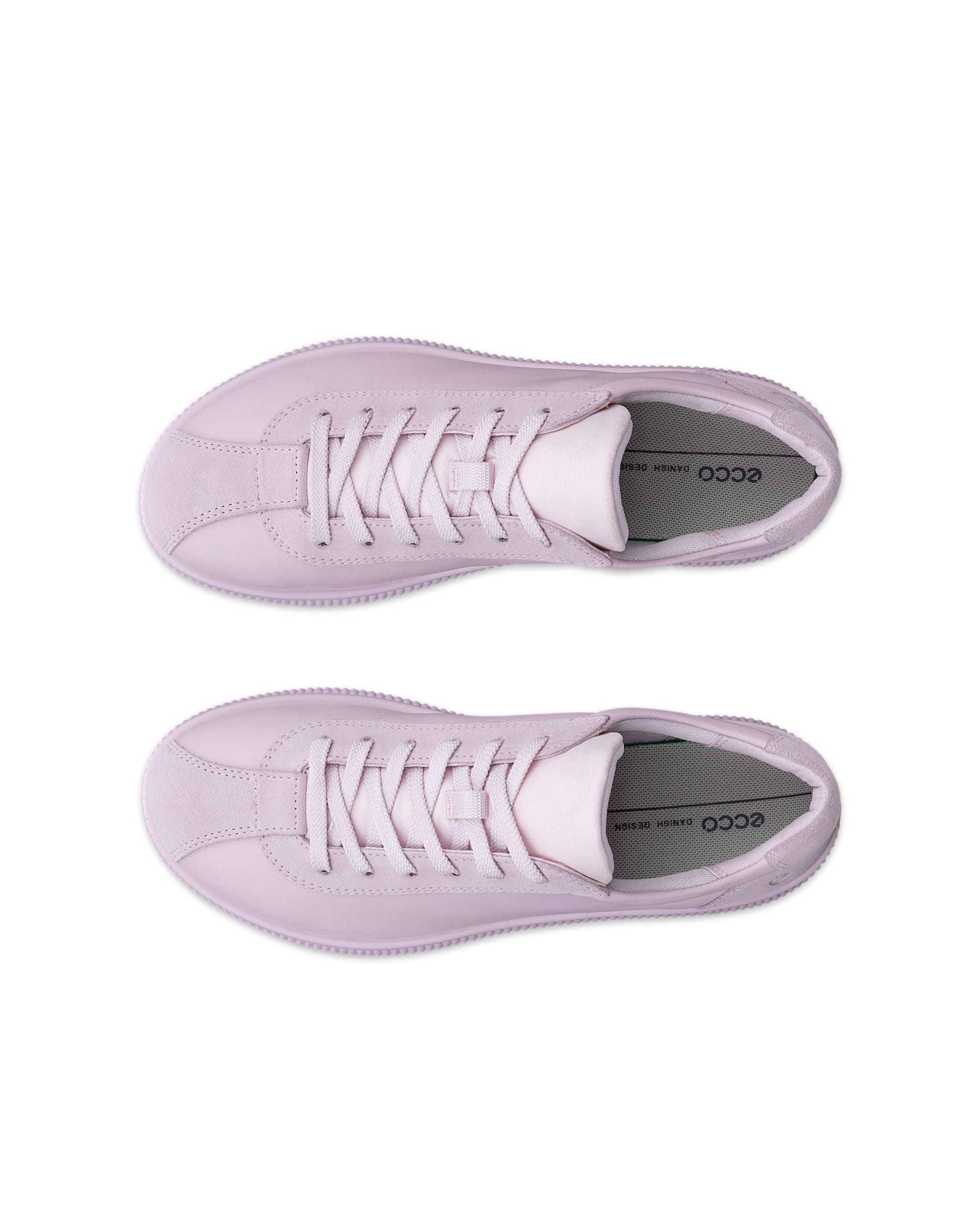 Women's ECCO® SOFT ZERO Leather Sneaker - Pink - Outside
