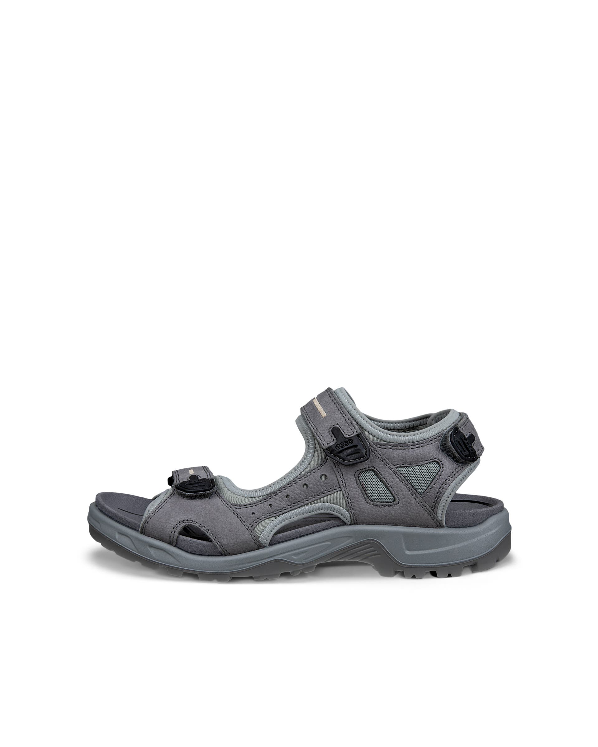 Men's ECCO® Offroad Nubuck Outdoor Sandal - Gray - Outside
