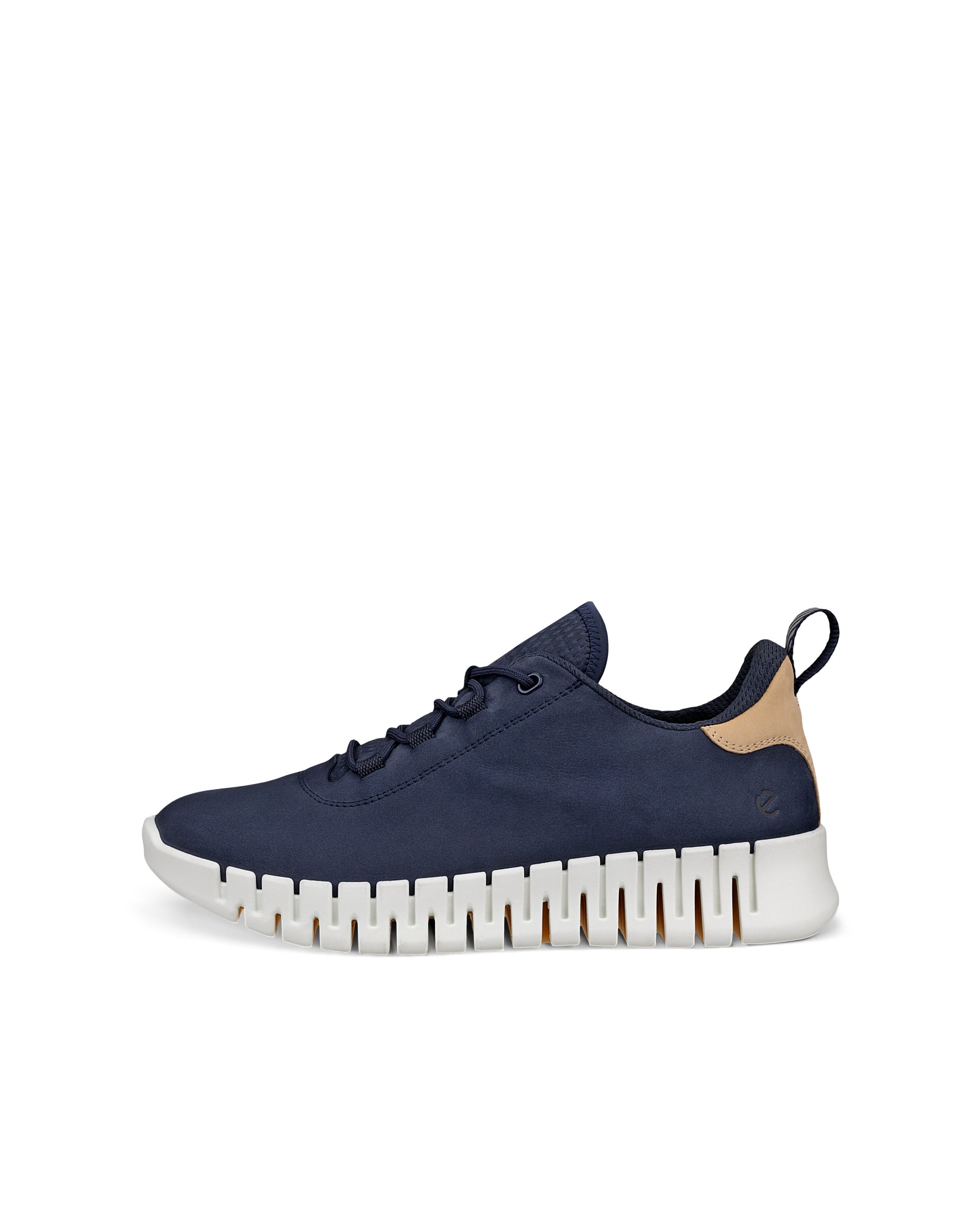 Women's ECCO® Gruuv Nubuck Sneaker - Blue - Outside