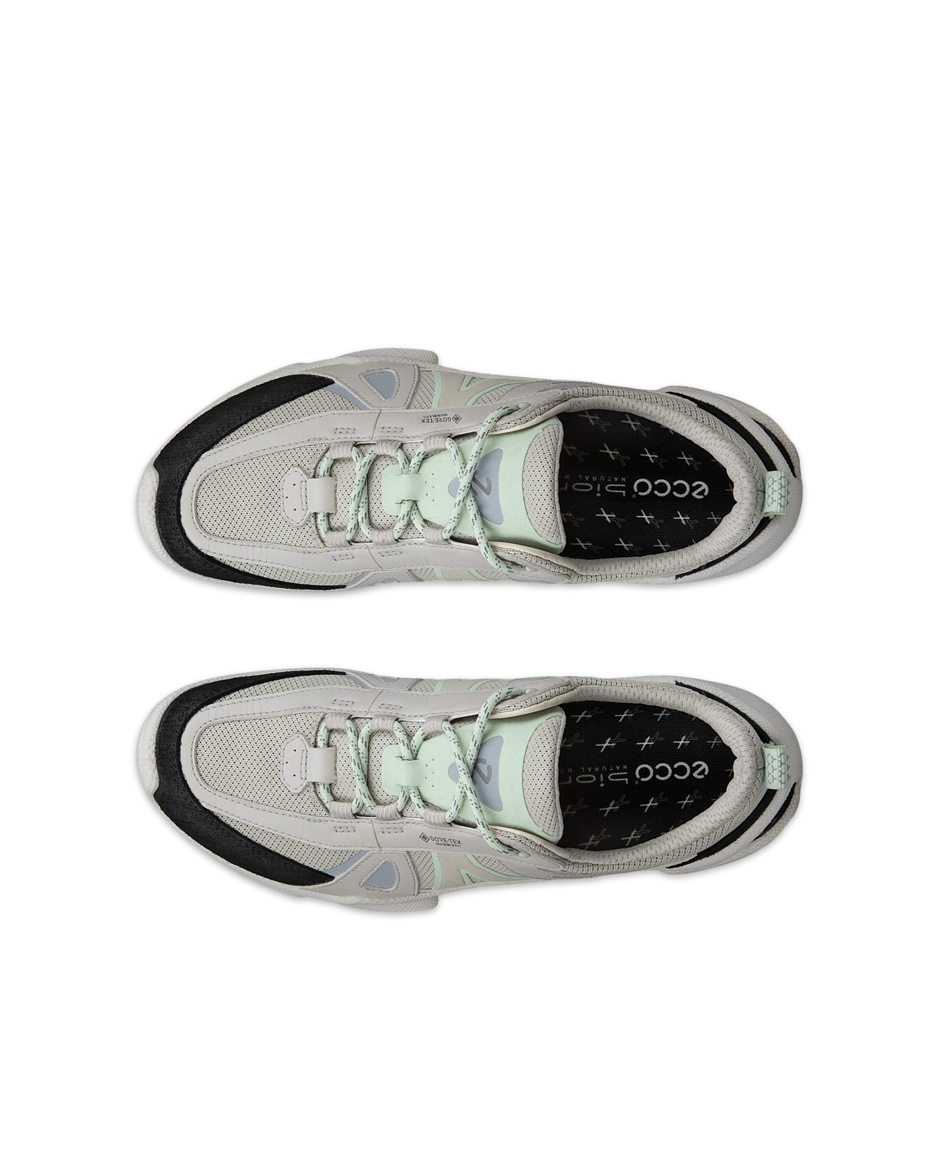 Sneaker textile Gore-Tex ECCO® Biom C-Trail pour femme - Gris - Top left pair