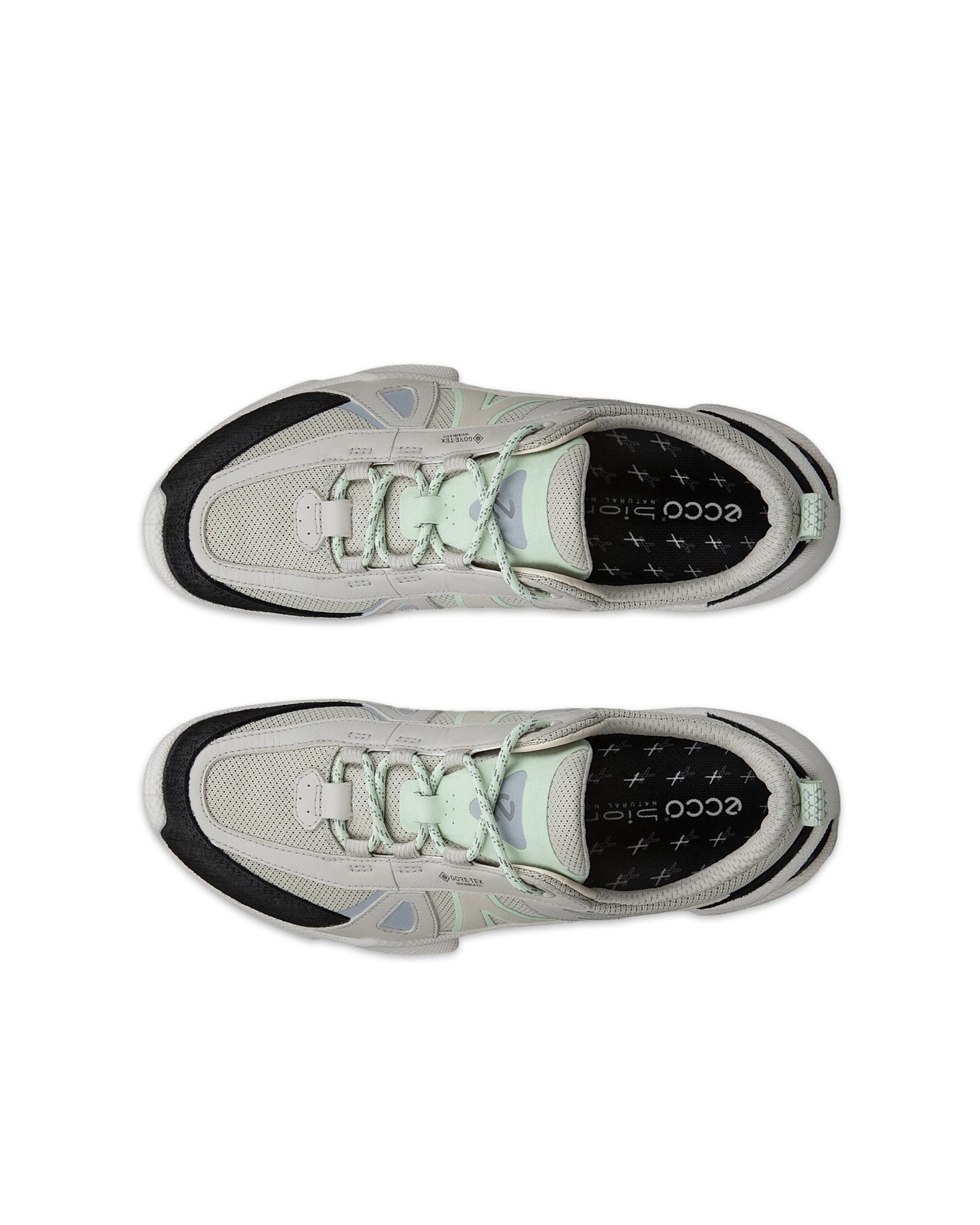 Women's ECCO® Biom C-Trail Textile Gore-Tex Sneaker - Gray - Top left pair