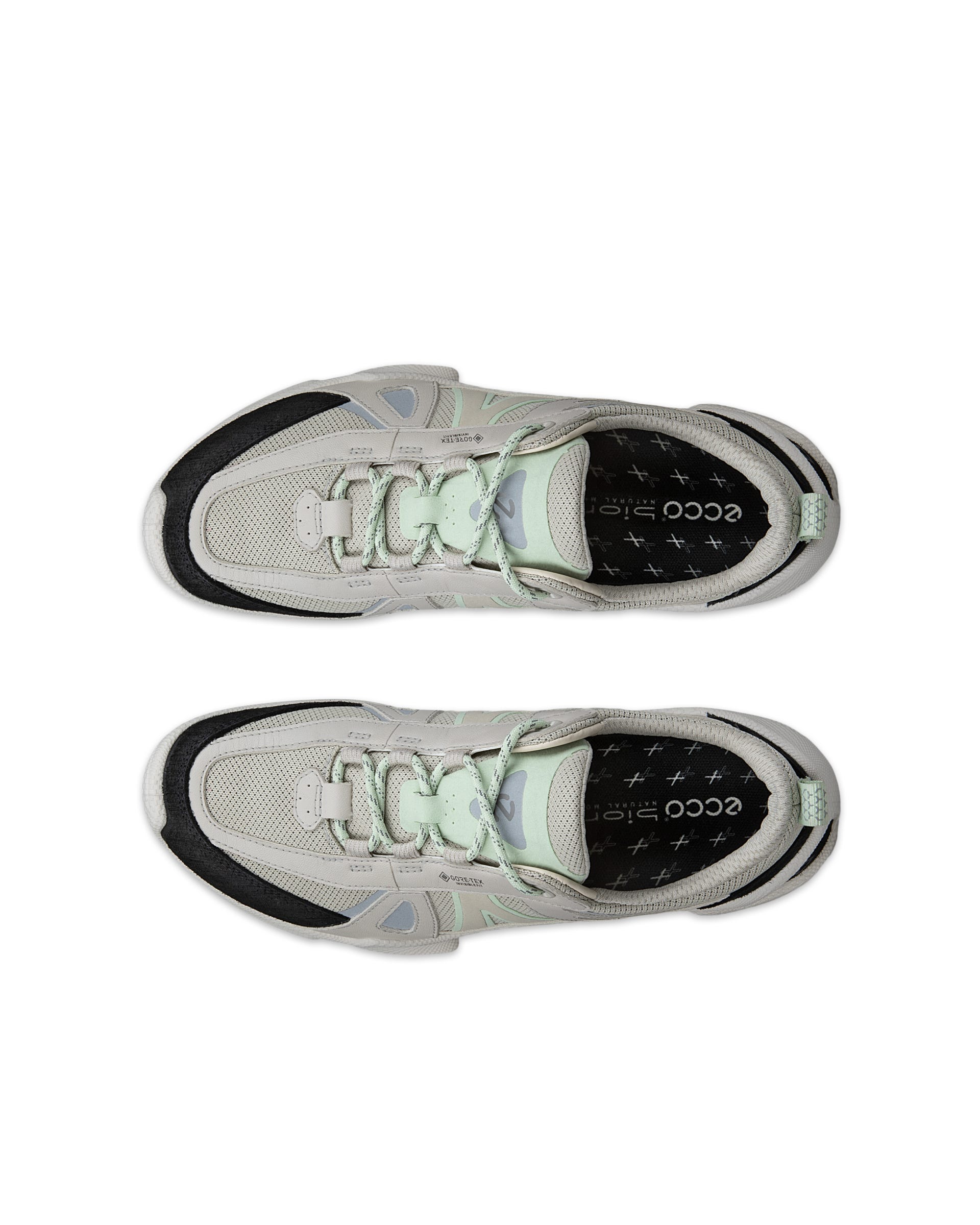 Women's ECCO® Biom C-Trail Textile Gore-Tex Sneaker - Gray - Top left pair