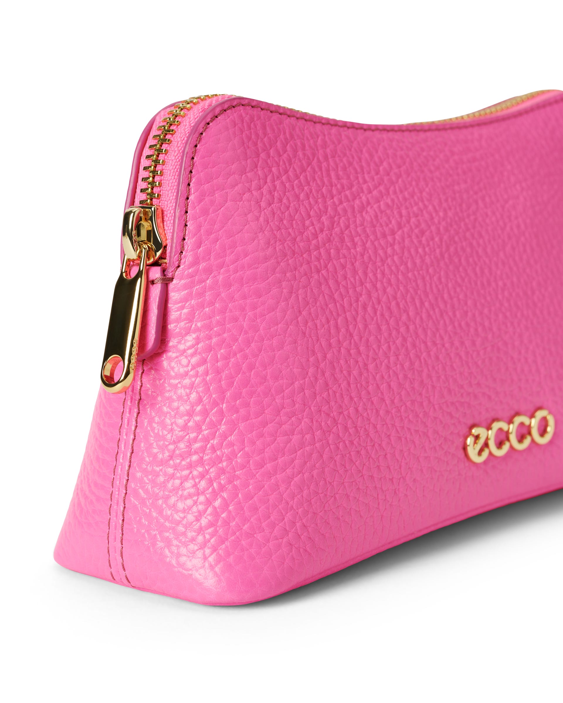 Usnjena etui torba ECCO® Cosmetic Pouch - Rožnata - Detail-1