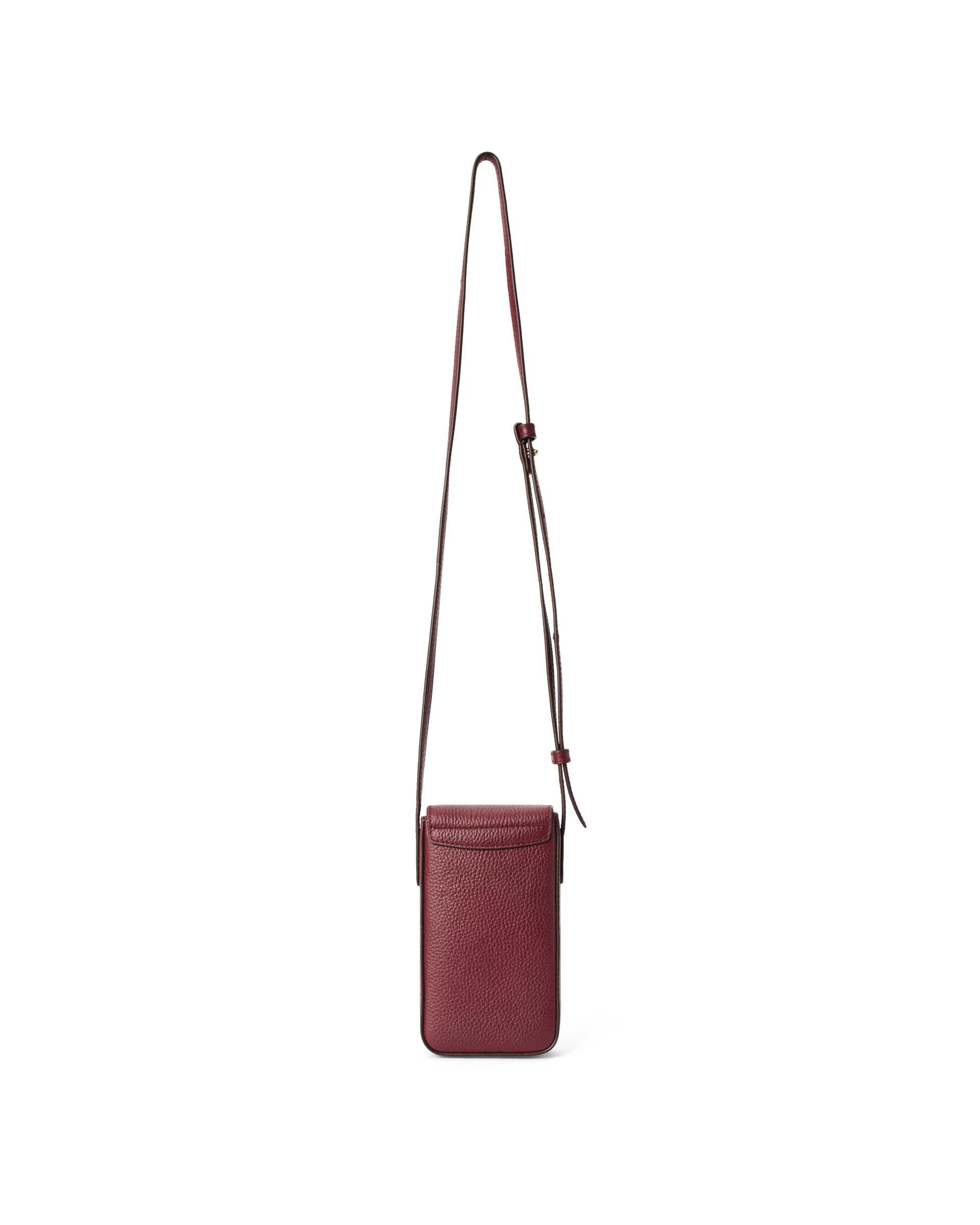 Women's ECCO® PHONE CARRY Leather Phone Bag - Red - Back