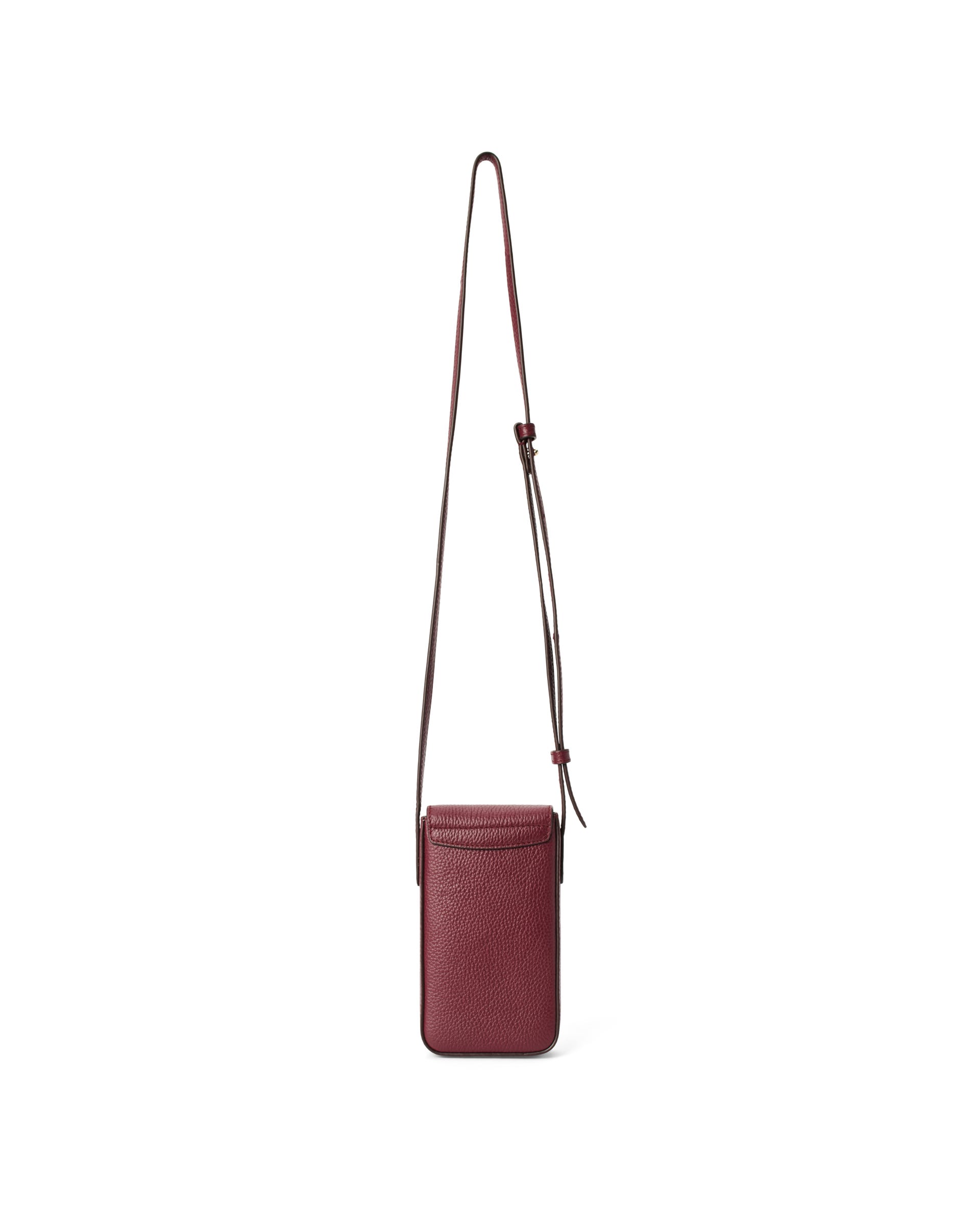 Women's ECCO® PHONE CARRY Leather Phone Bag - Red - Main