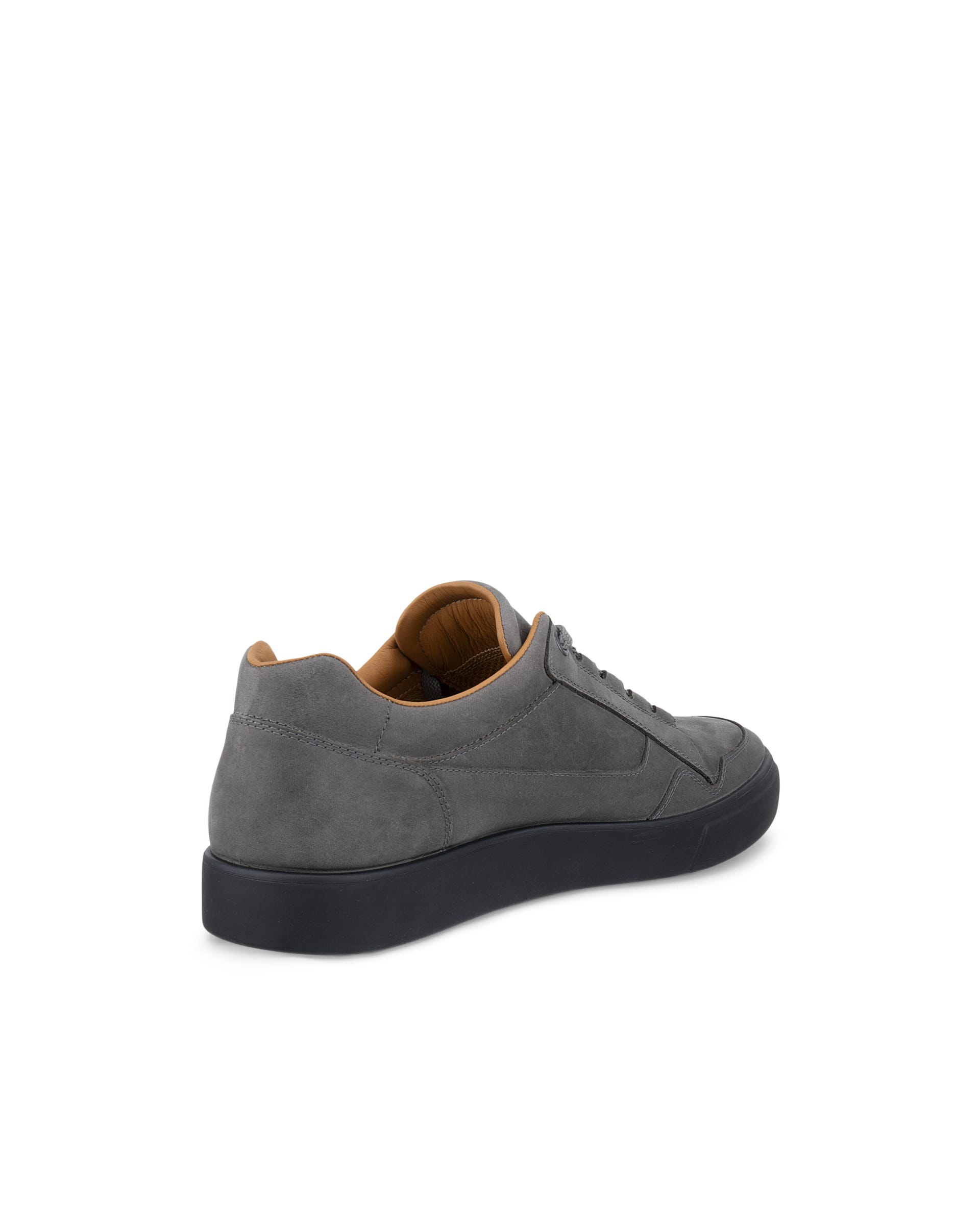 Men's ECCO® SOFT 10 Nubuck Sneaker - Gray - Outside