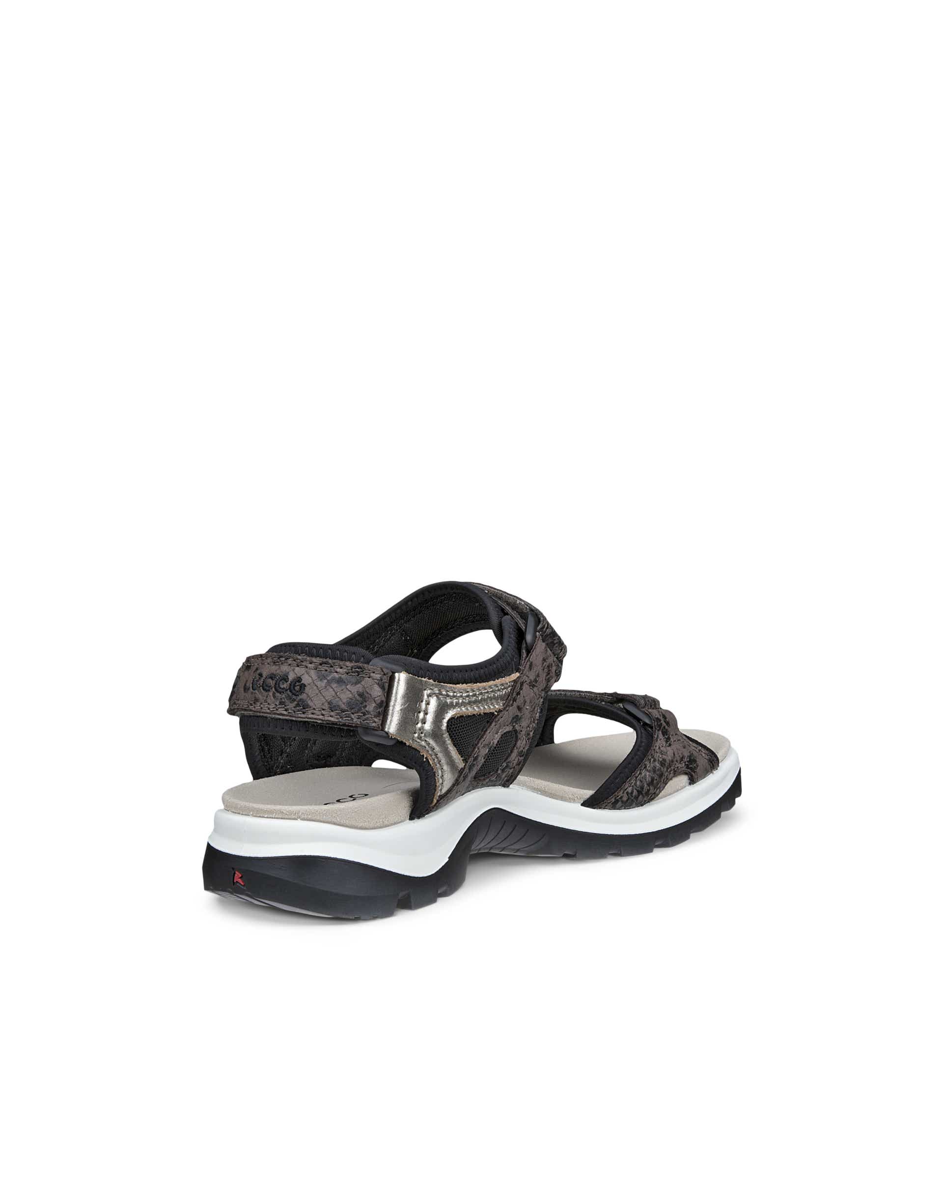 Chinelos tiras cruzadas couro mulher ECCO® OFFROAD - Castanho - Back