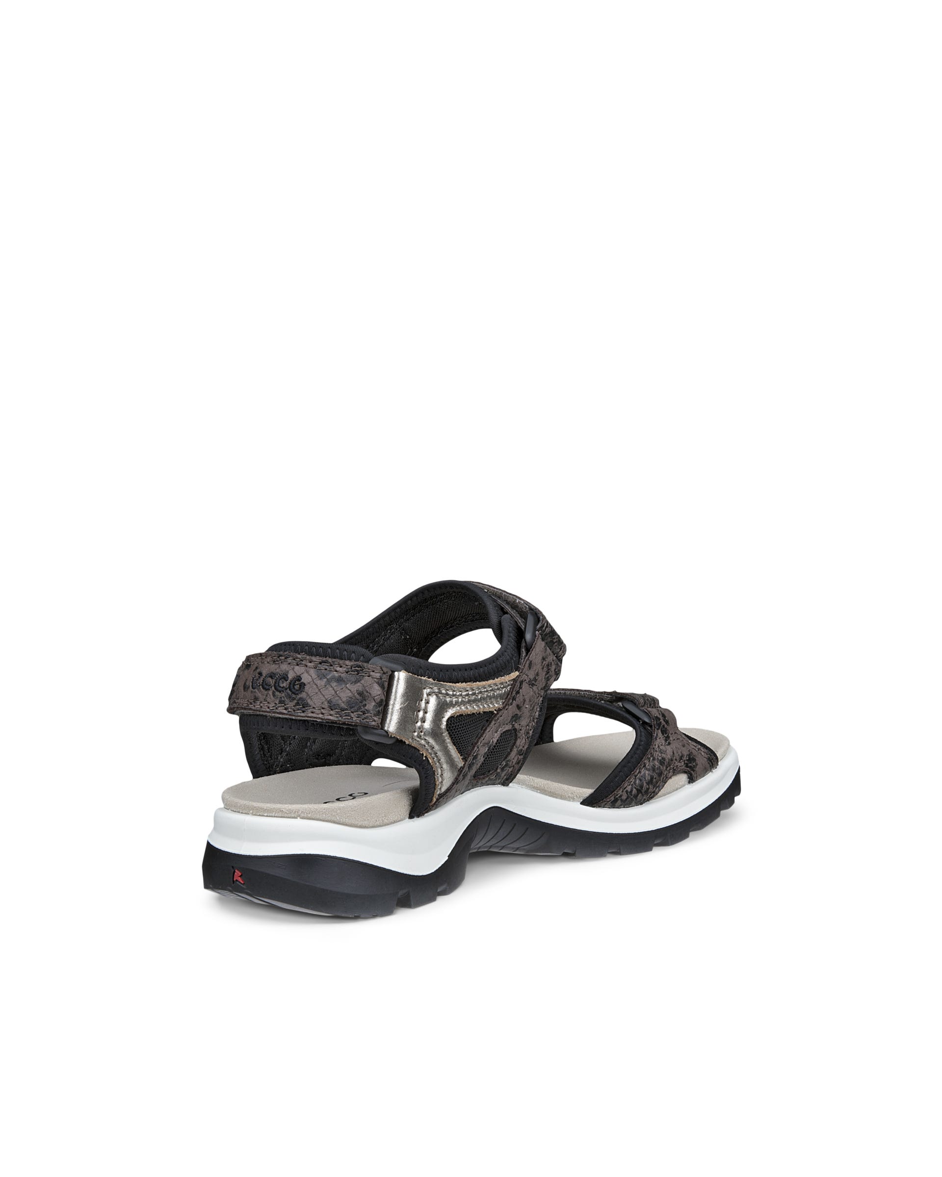 Chinelos tiras cruzadas couro mulher ECCO® OFFROAD - Castanho - Back