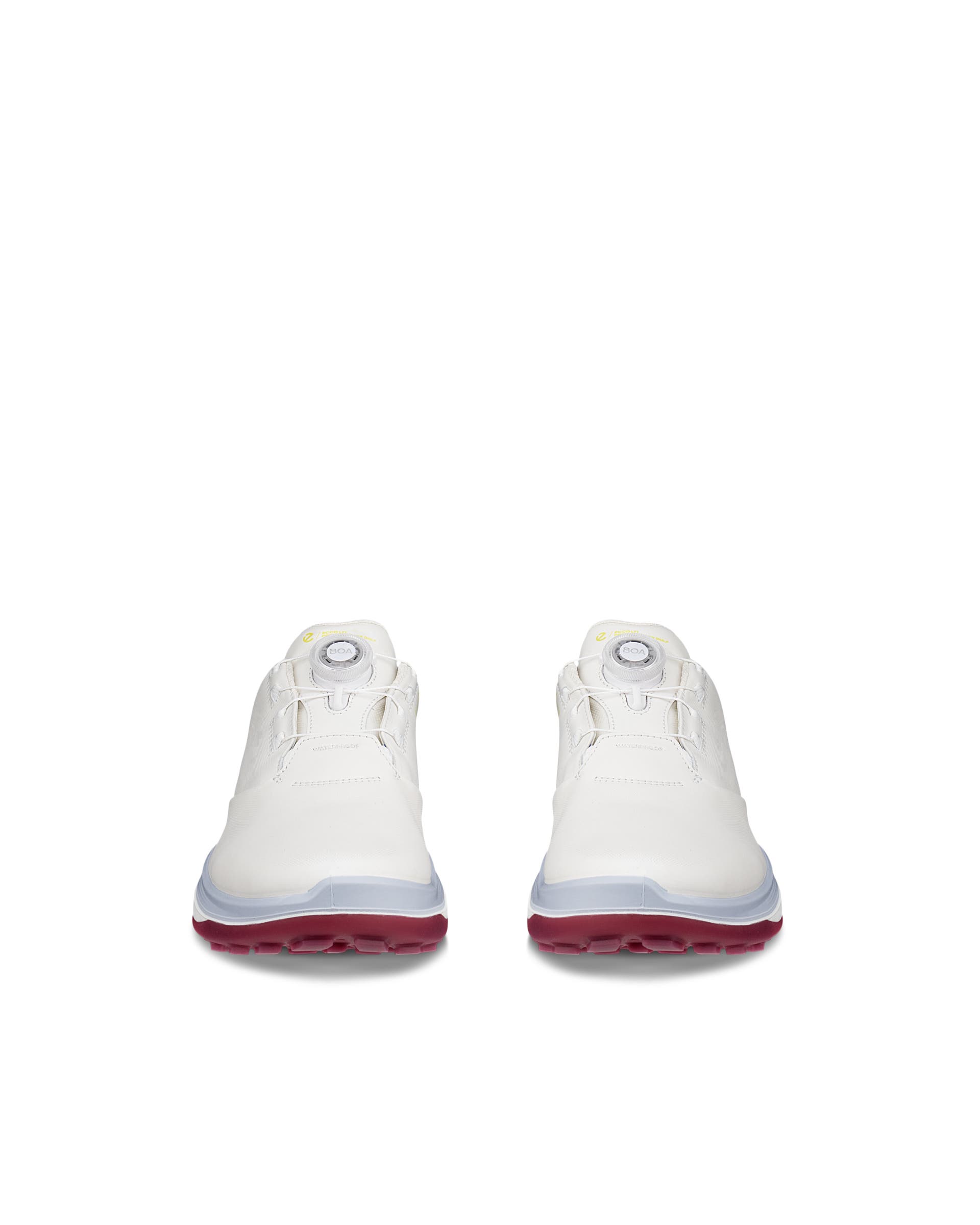ECCO GOLF LT1 BOA WOMEN ウィメンズ レザーウォータープルーフゴルフシューズ - ホワイト - Front pair