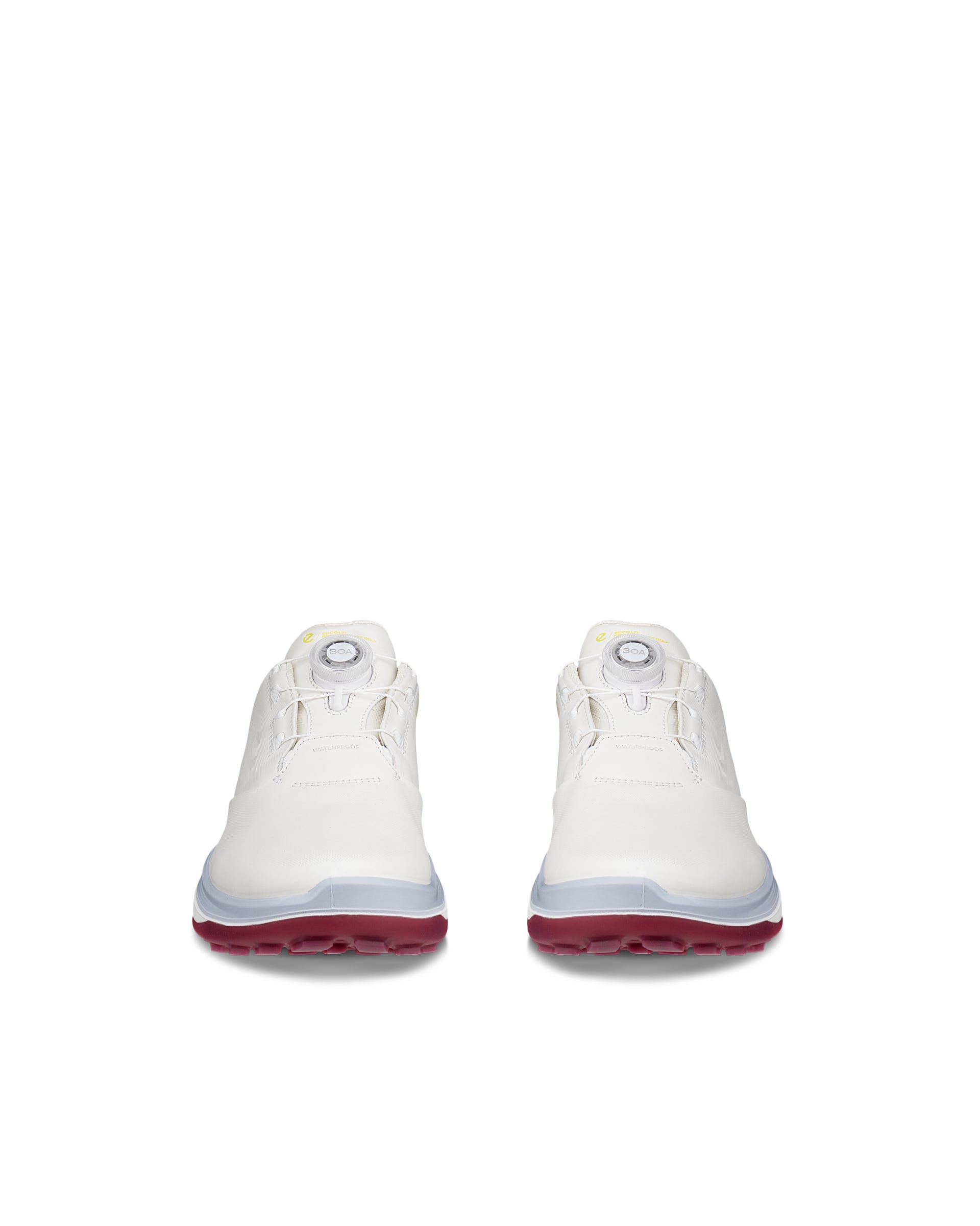 ECCO GOLF LT1 BOA WOMEN ウィメンズ レザーウォータープルーフゴルフシューズ - ホワイト - Front pair