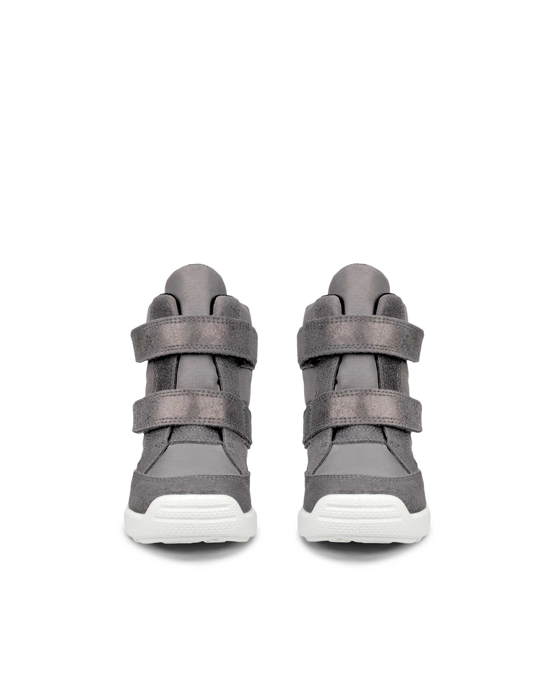 ECCO® Urban Mini Kinder Halbhoher Stiefel aus Veloursleder mit Gore-Tex - Grau - Front pair