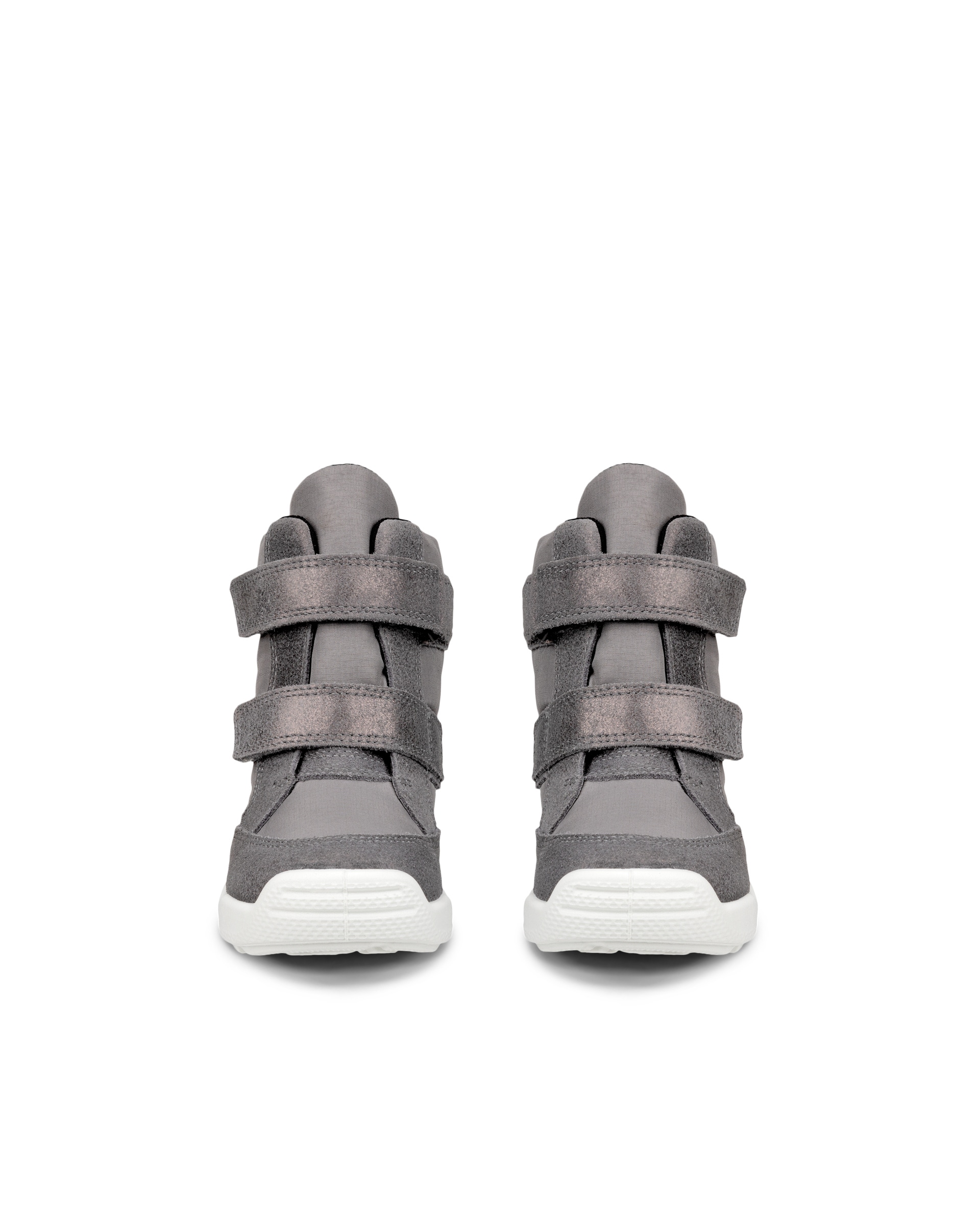 ECCO® Urban Mini Kinder Halbhoher Stiefel aus Veloursleder mit Gore-Tex - Grau - Front pair