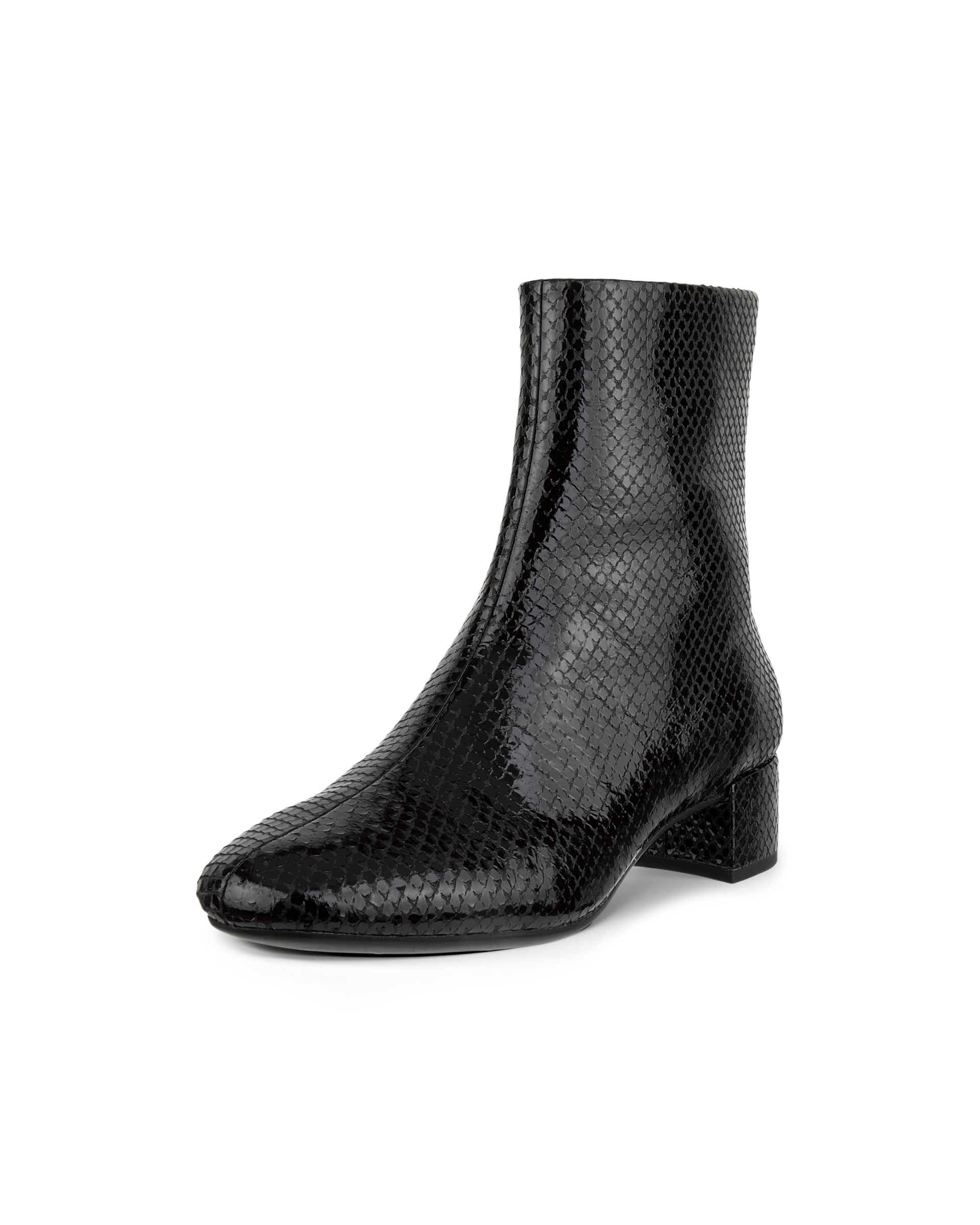 ECCO® LIVA 35 Damen Lederstiefelette mit Absatz - Schwarz - Main