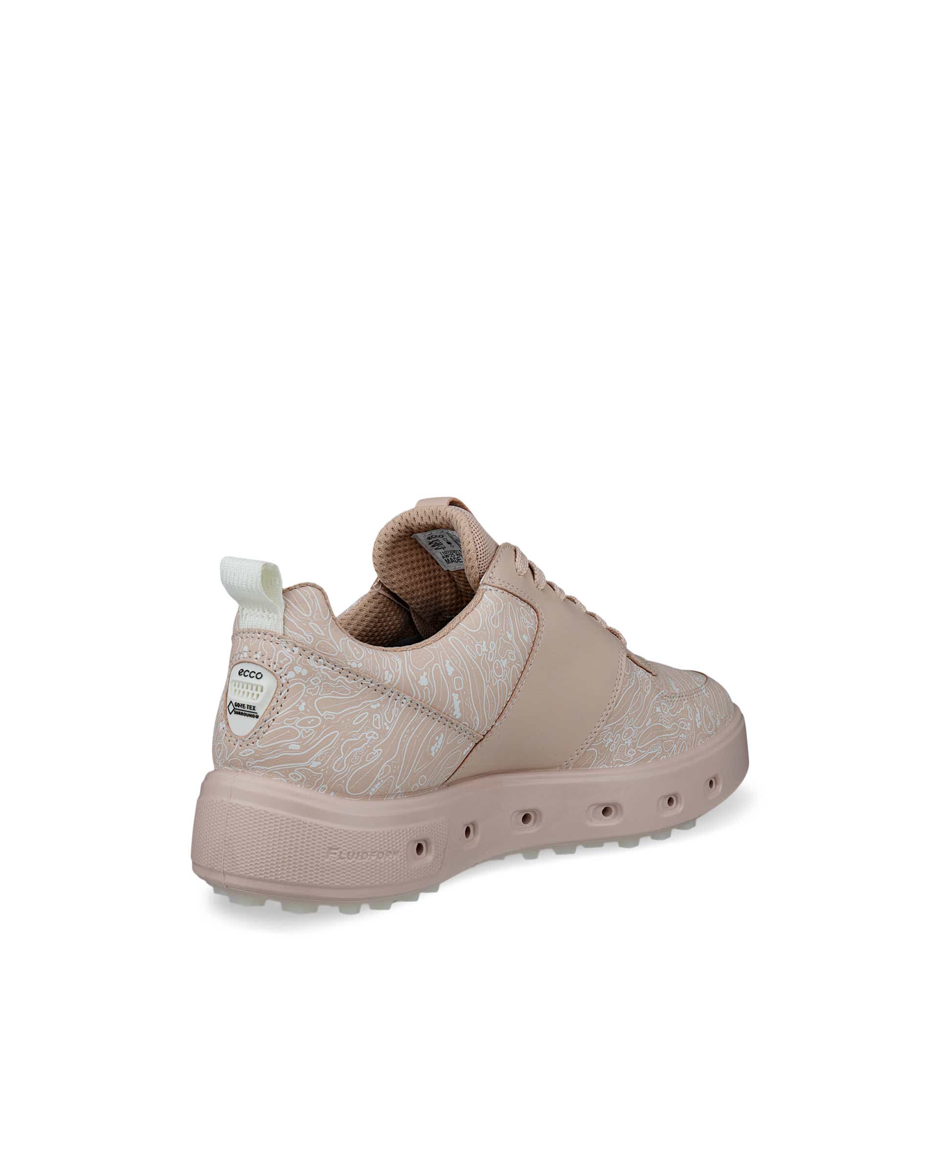 Dámská kožená Gore-Tex golfová obuv ECCO® Golf Street 720 - Růžová - Back