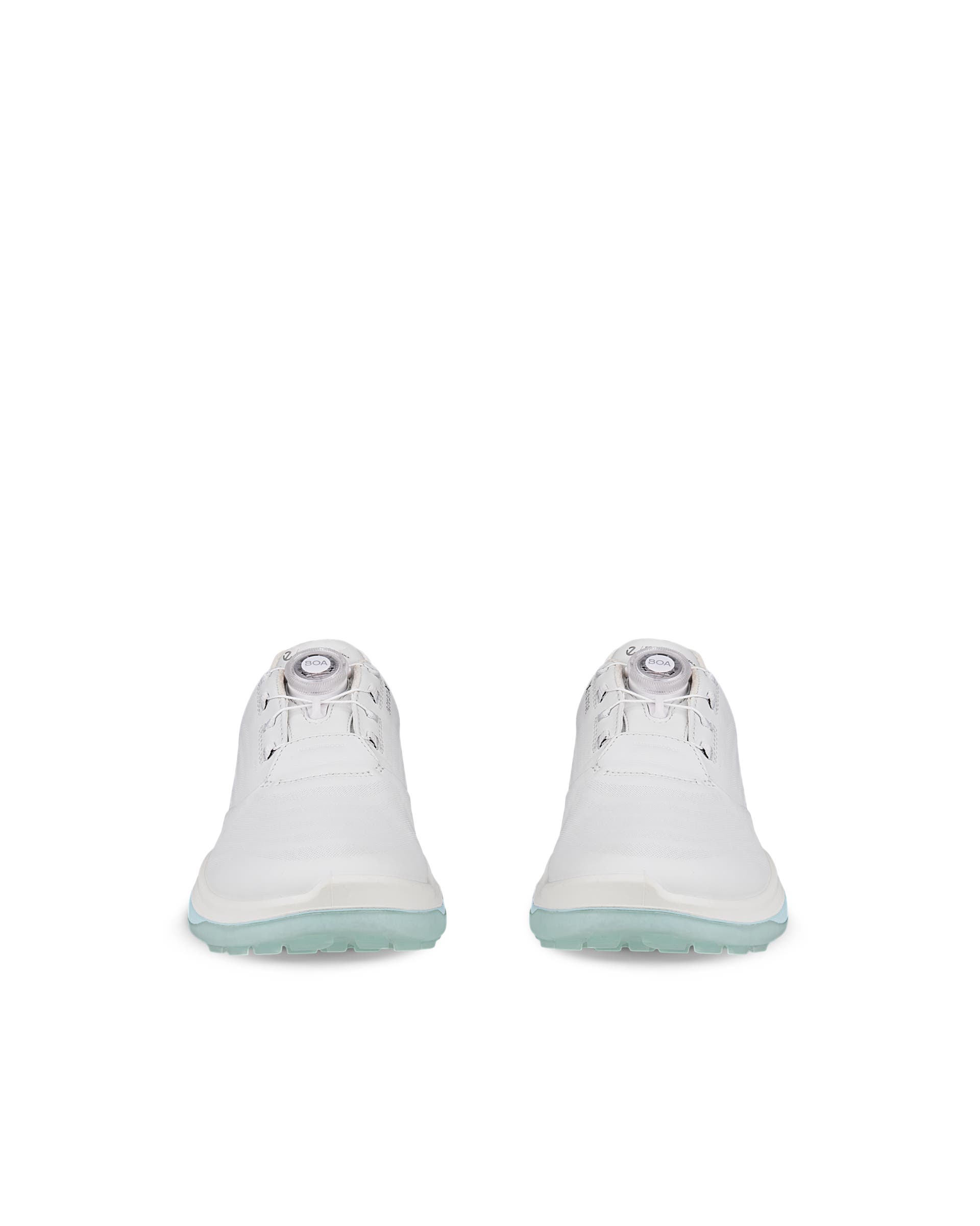 Ladies ECCO® Golf LT1 Leather Waterproof Shoe - White - Front pair