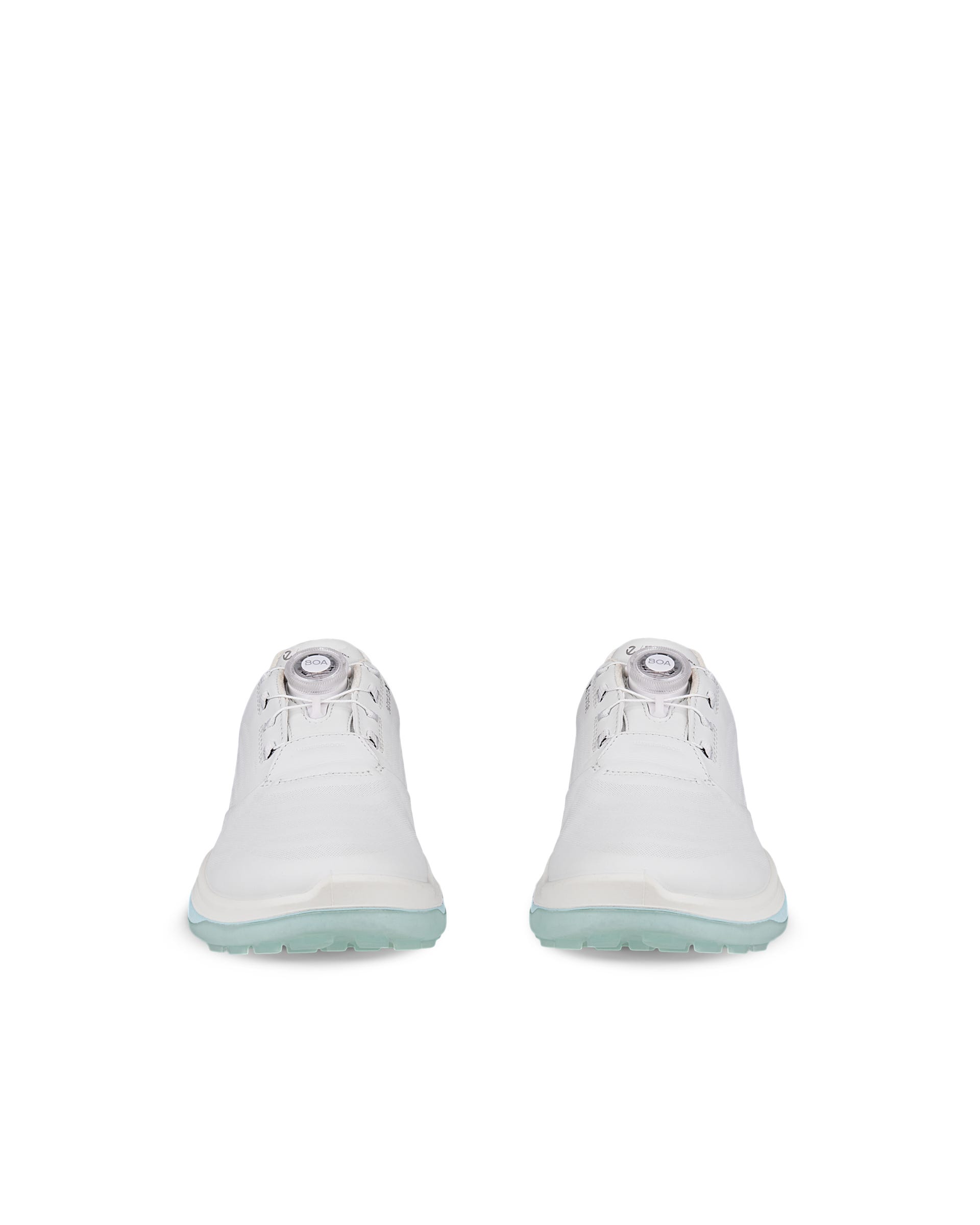 Ladies ECCO® Golf LT1 Leather Waterproof Shoe - White - Front pair