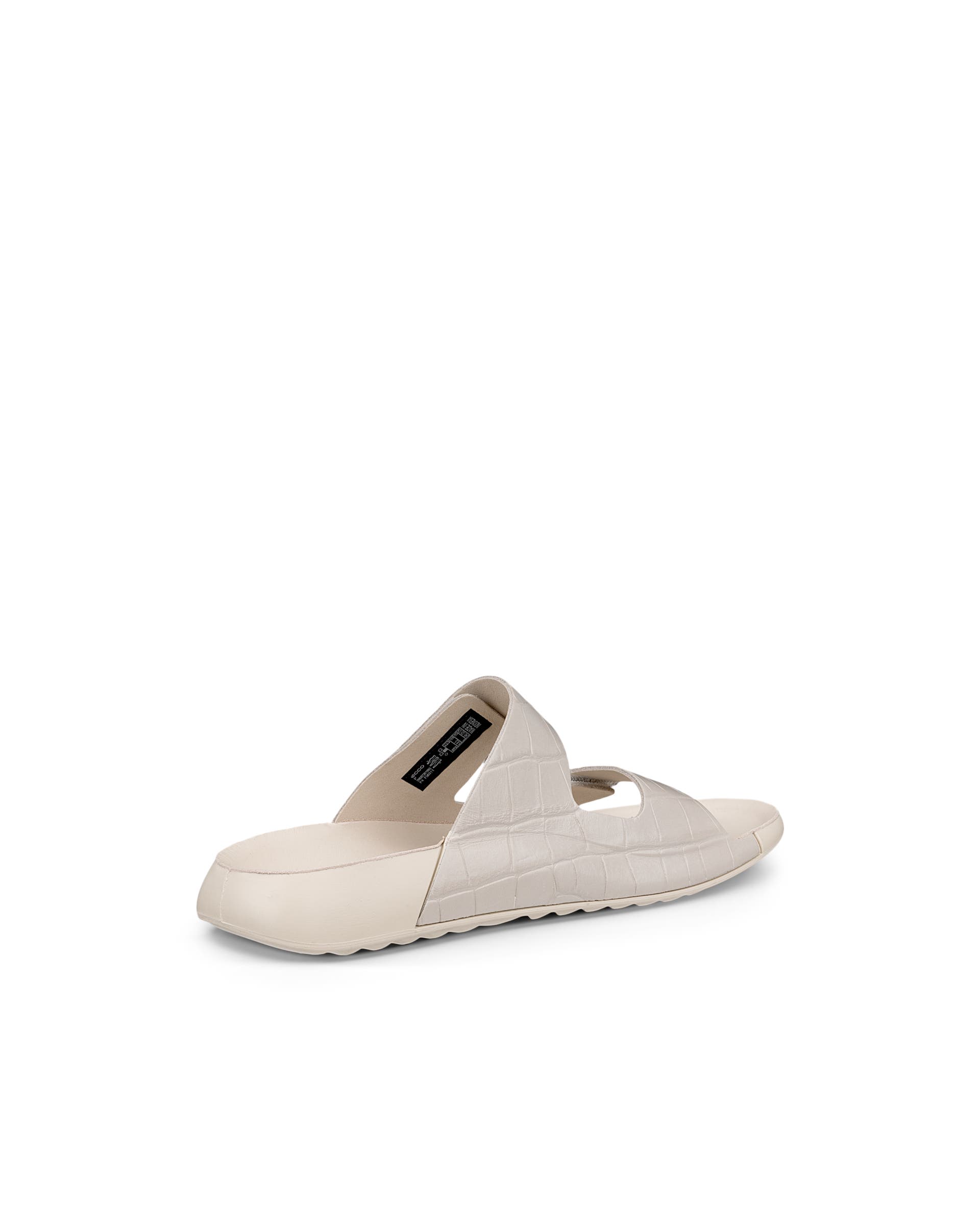 Women's ECCO® Cozmo Leather Two Strap Sandal - Beige - Back