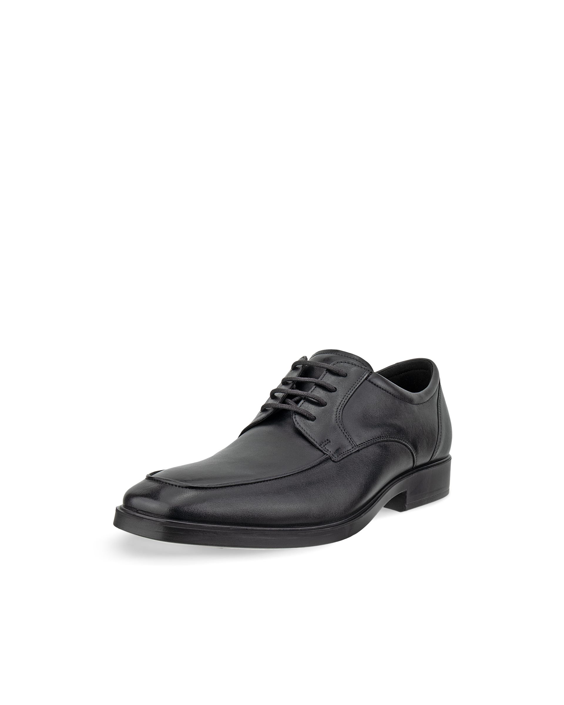 Men's ECCO® METROPOLE MILAN Leather Apron Derby Shoe - Black - Outside