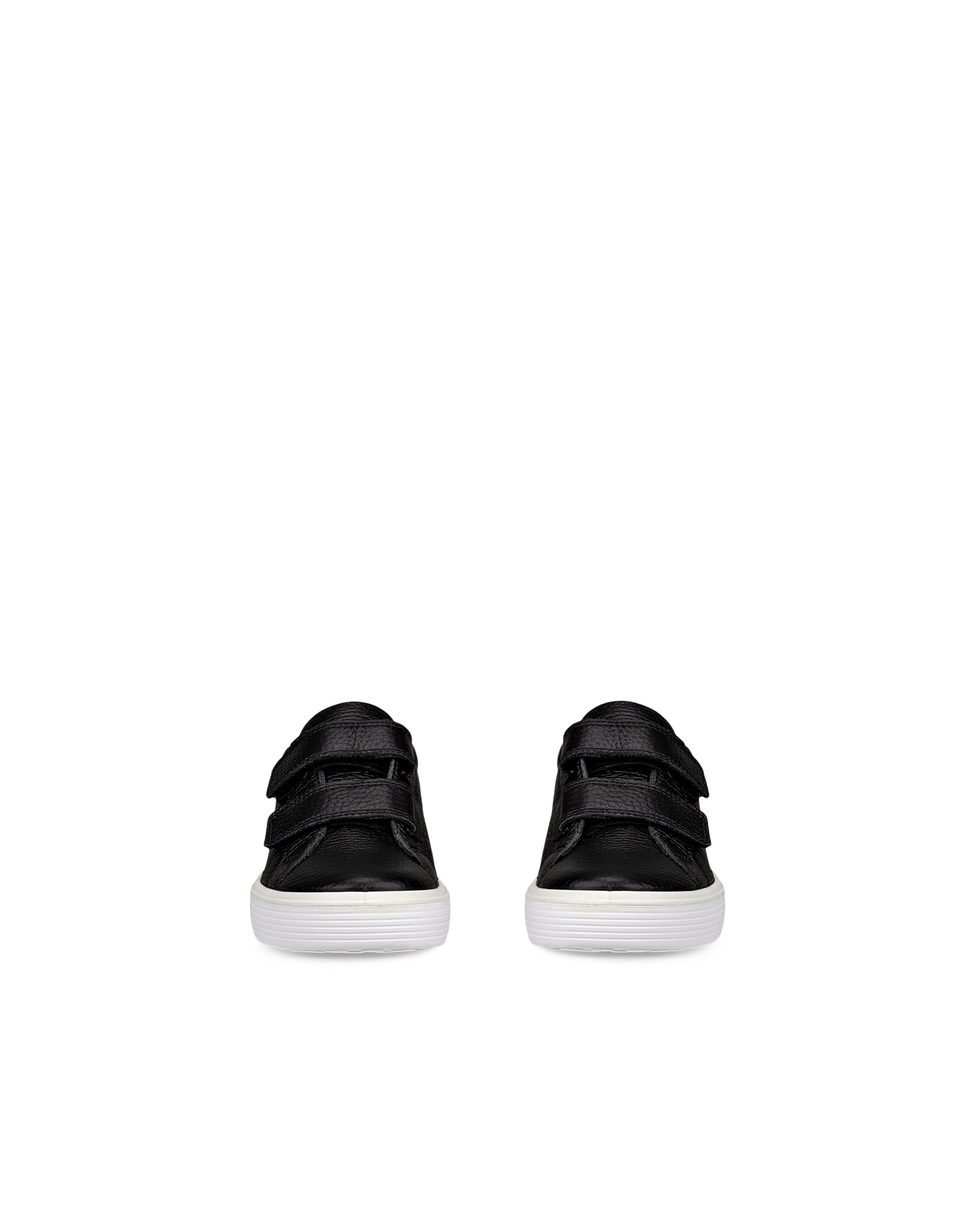 Basket en cuir à deux brides ECCO® Soft 60 pour enfants - Noir - Front pair