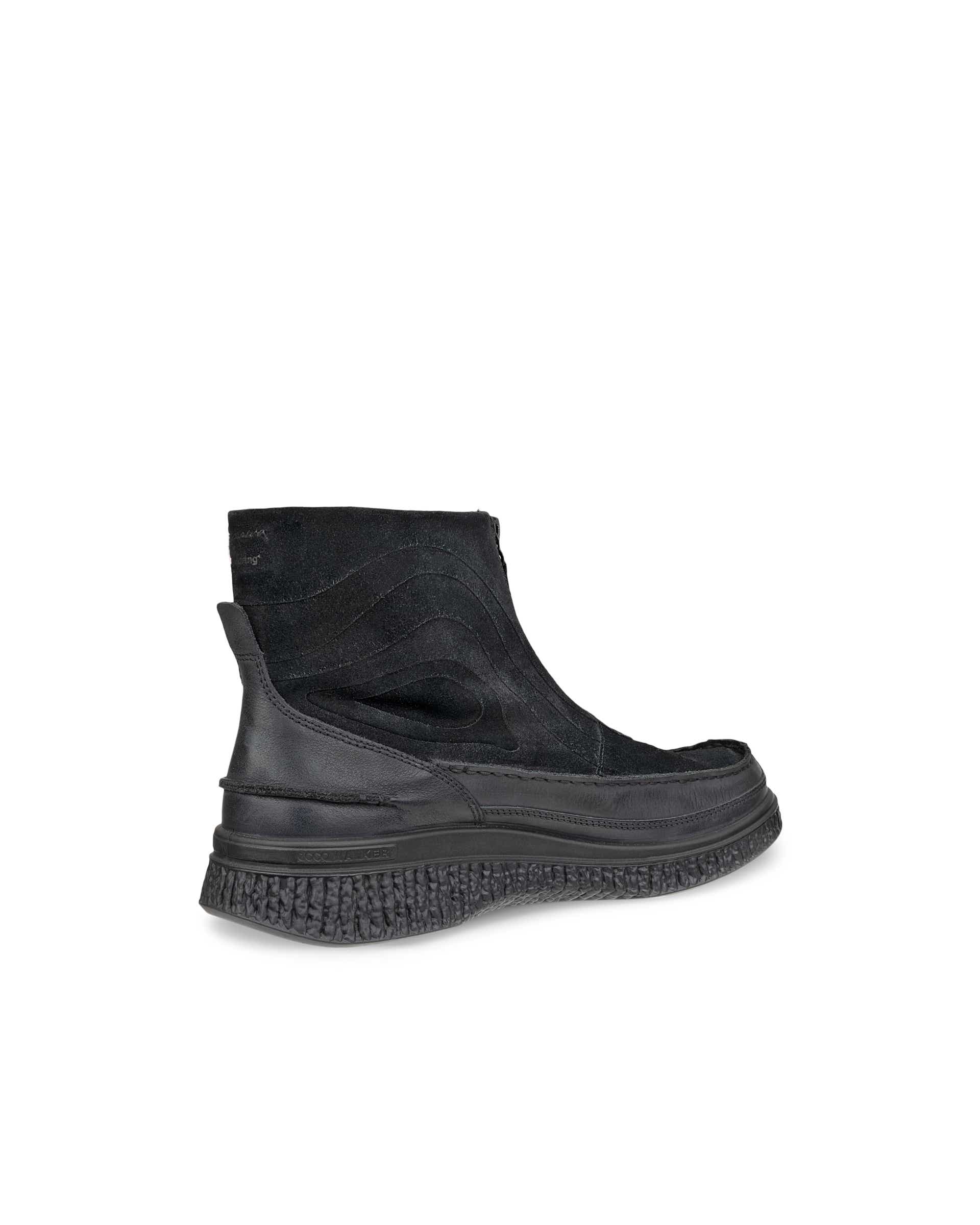 ECCO® WALKER 3.0 Herren Bootie aus Veloursleder mit Reißverschluss - Schwarz - Back